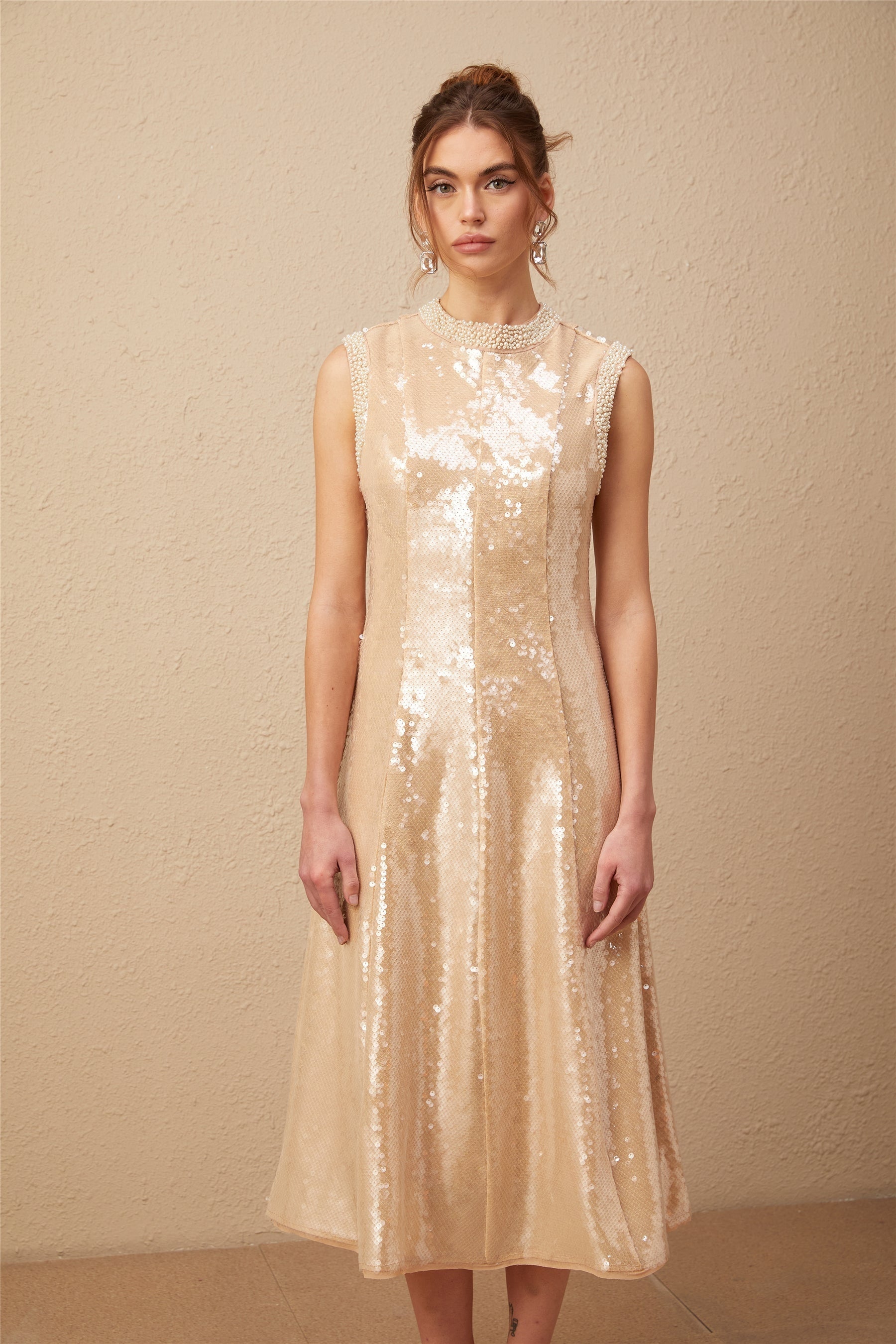 Hayley - Sequin Embellished Midi Dress