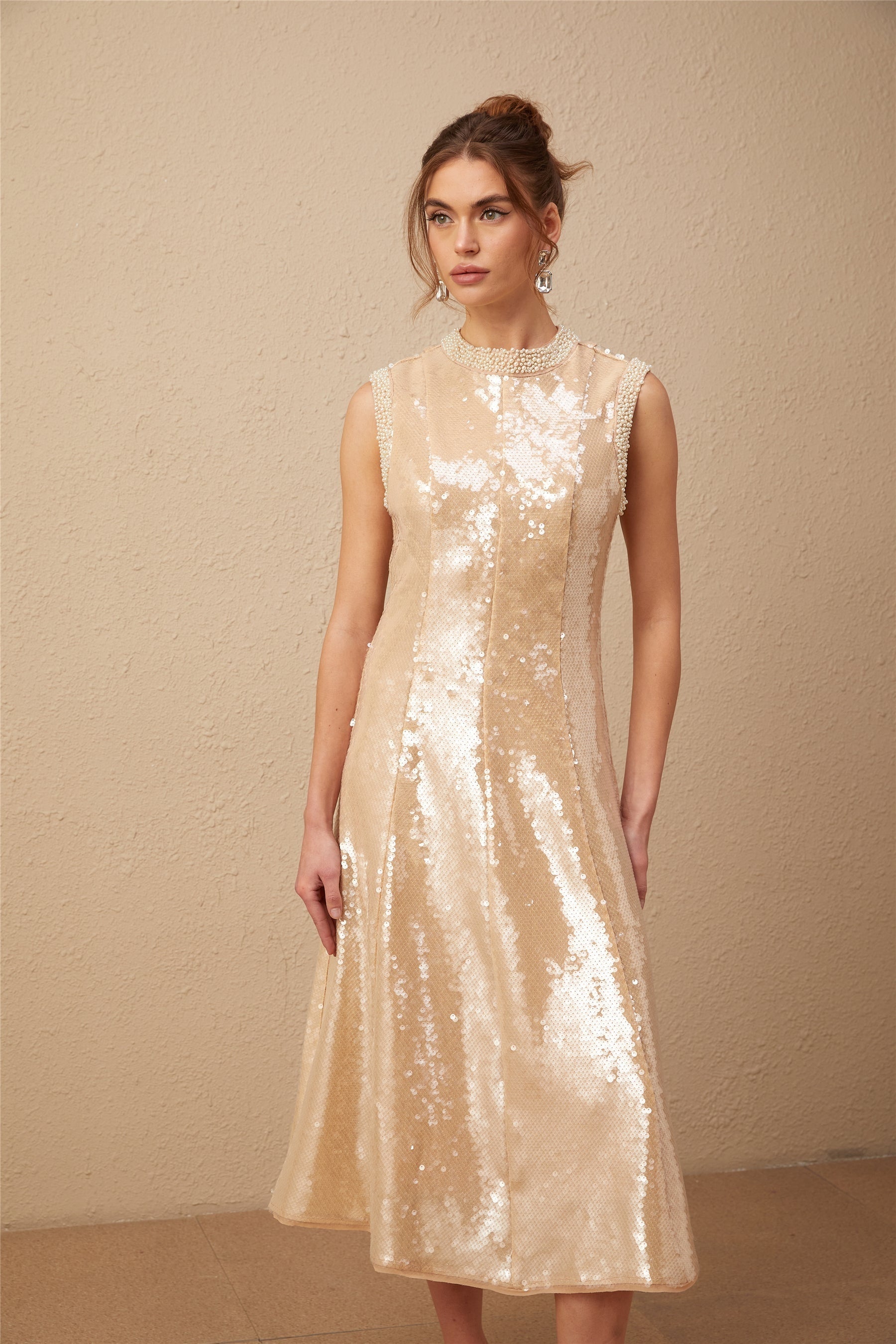 Hayley - Sequin Embellished Midi Dress