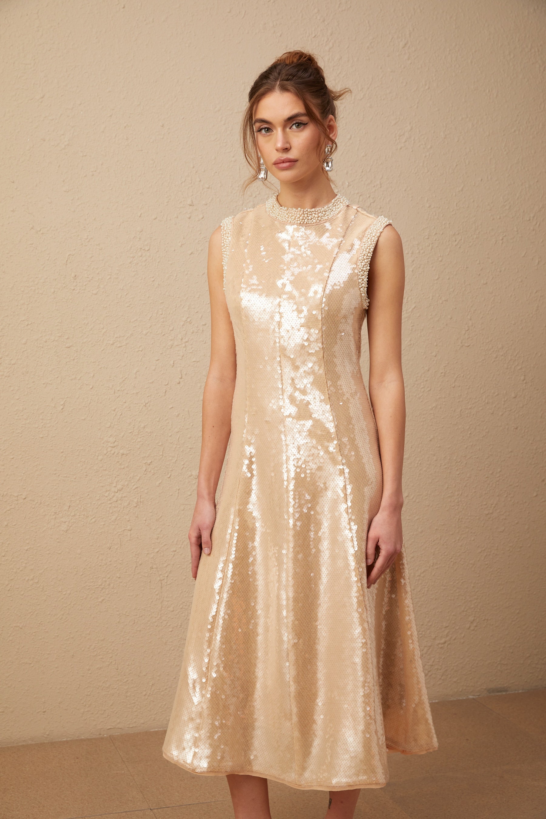 Hayley - Sequin Embellished Midi Dress