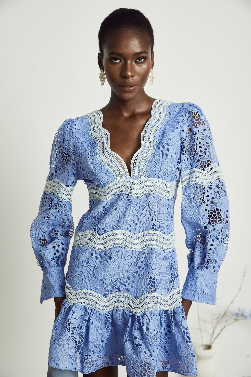 Ambra - Floral Long Sleeve Midi Dress