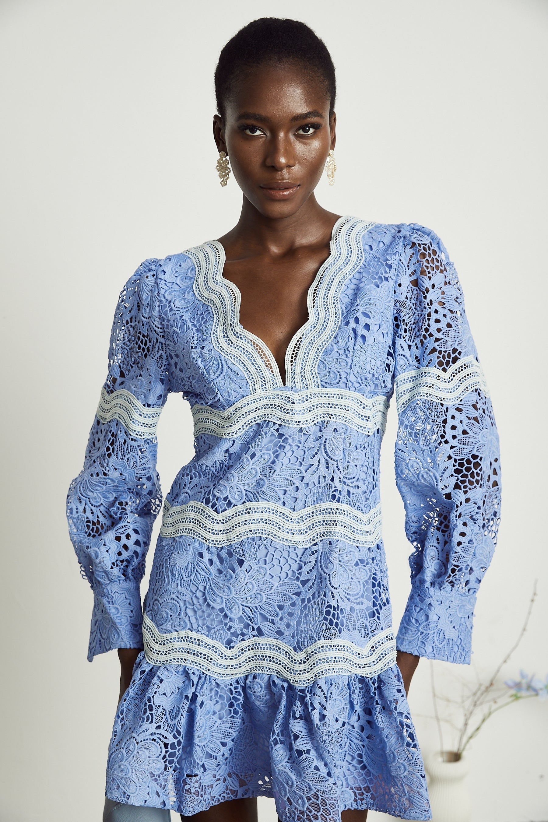 Ambra - Floral Long Sleeve Midi Dress