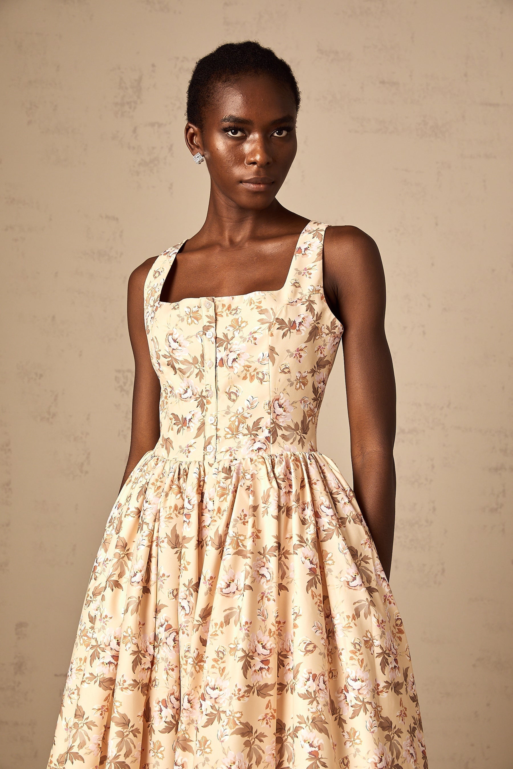 Brinley - Floral Midi Dress