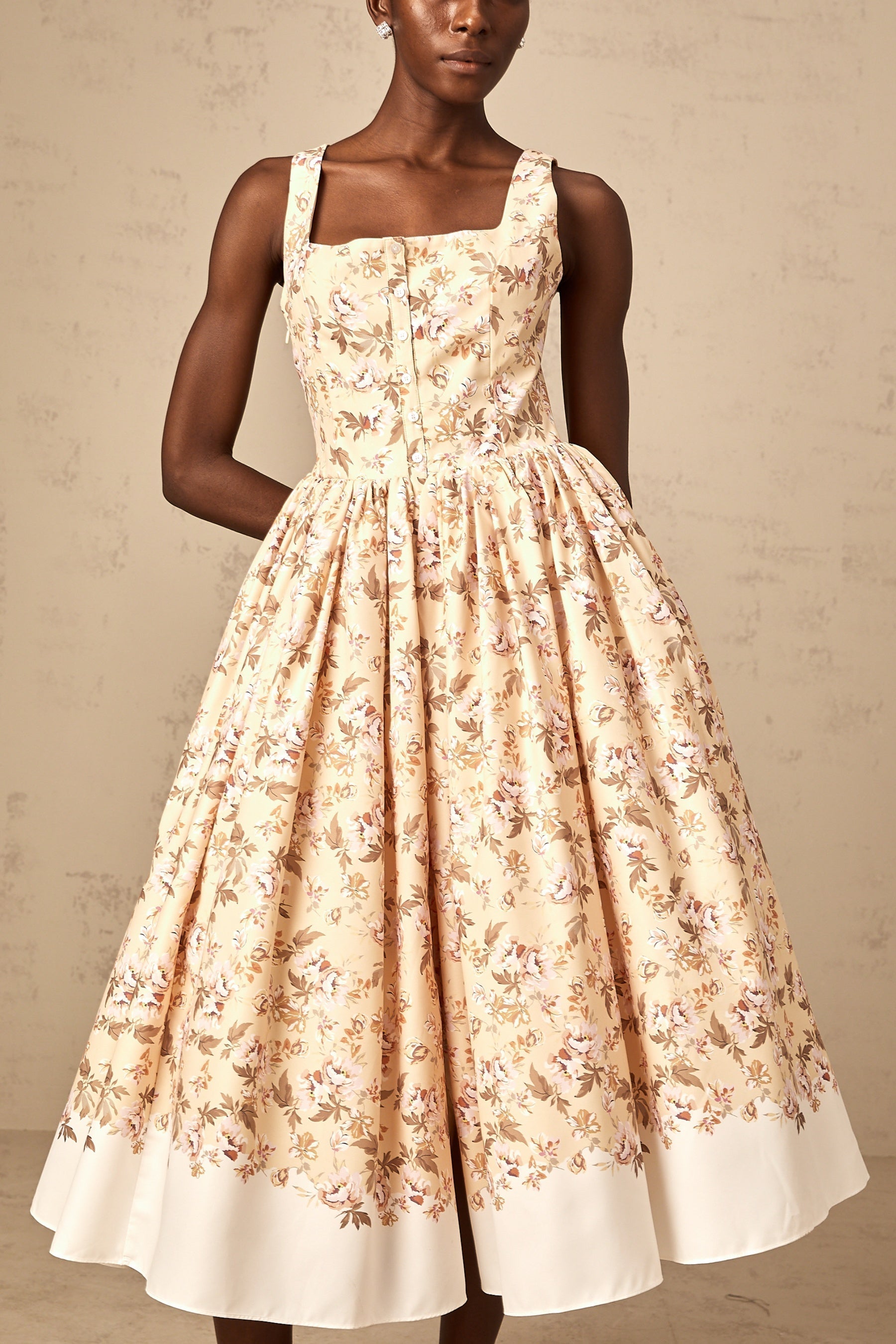 Brinley - Floral Midi Dress