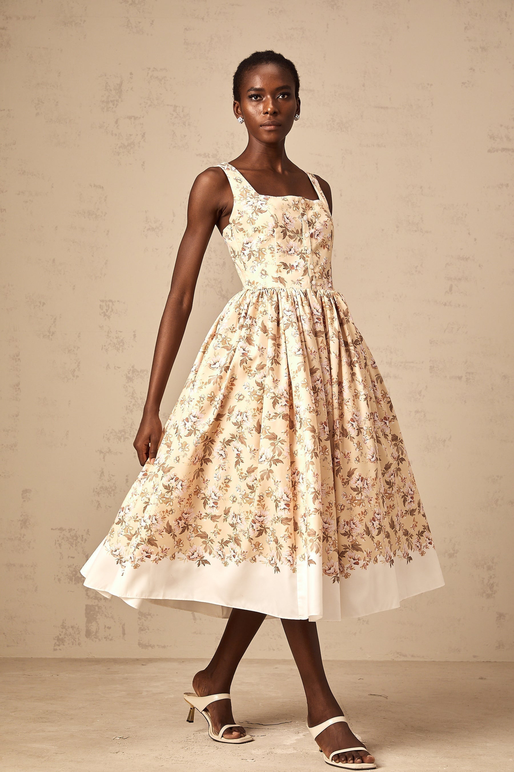 Brinley - Floral Midi Dress