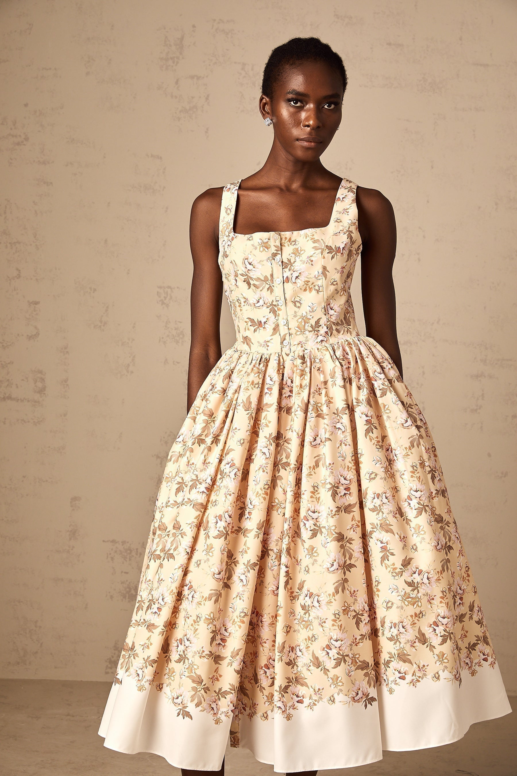 Brinley - Floral Midi Dress