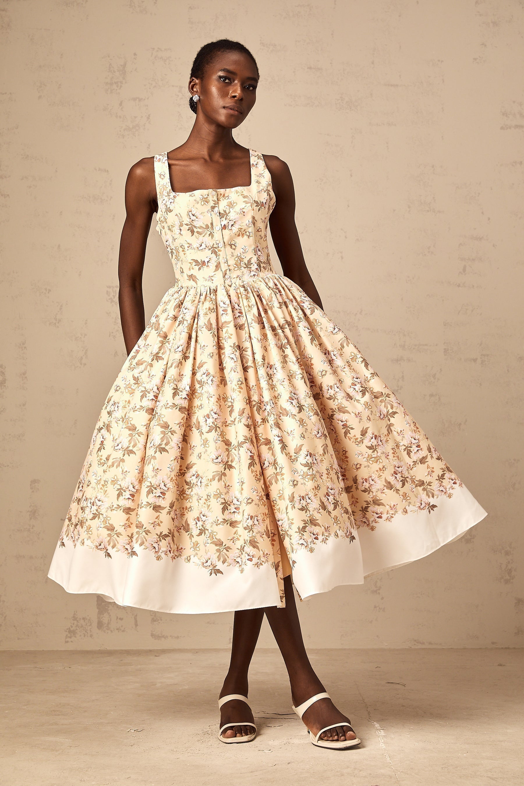 Brinley - Floral Midi Dress