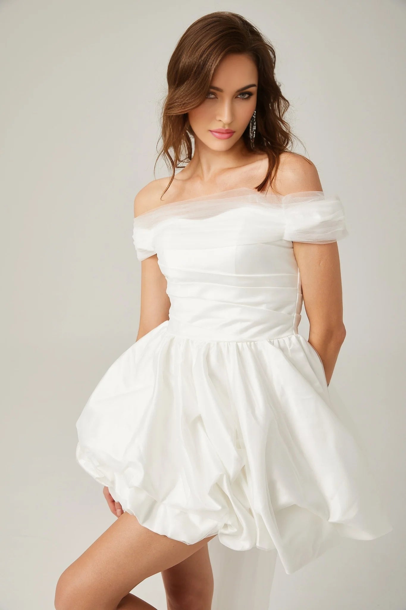 Bella - White Off-Shoulder Mini Dress