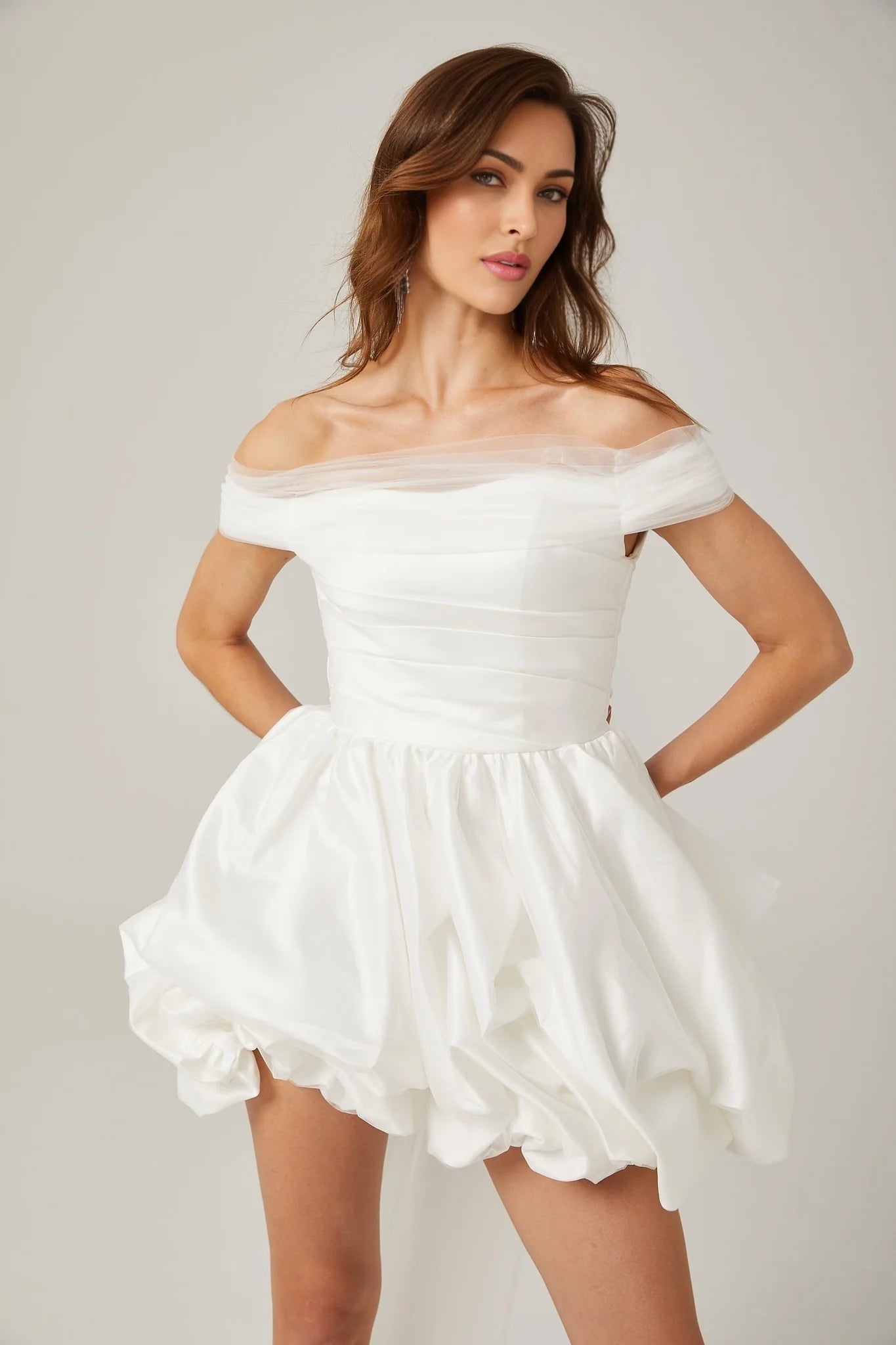 Bella - White Off-Shoulder Mini Dress