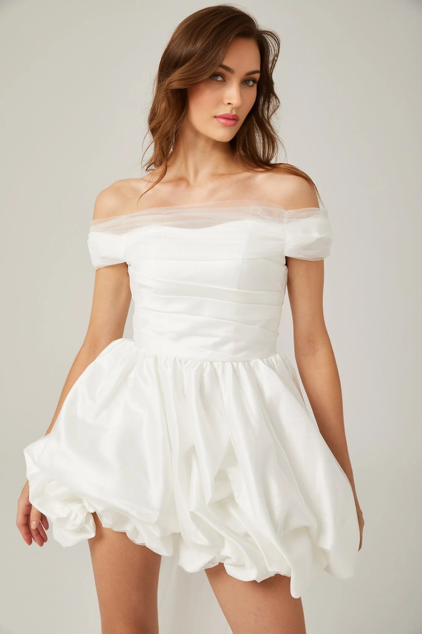 Bella - White Off-Shoulder Mini Dress