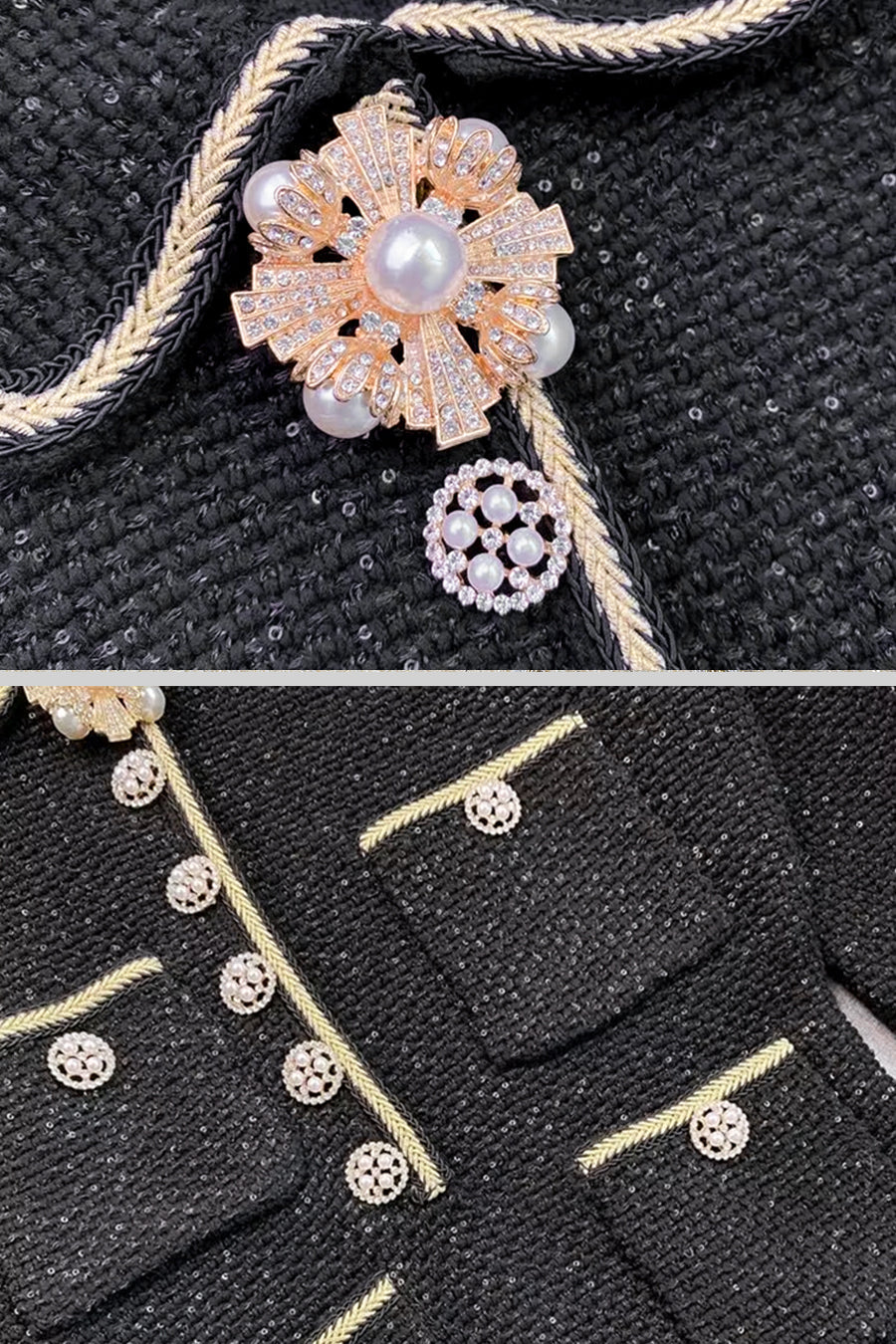 Knit Textured Mini Dress - Black