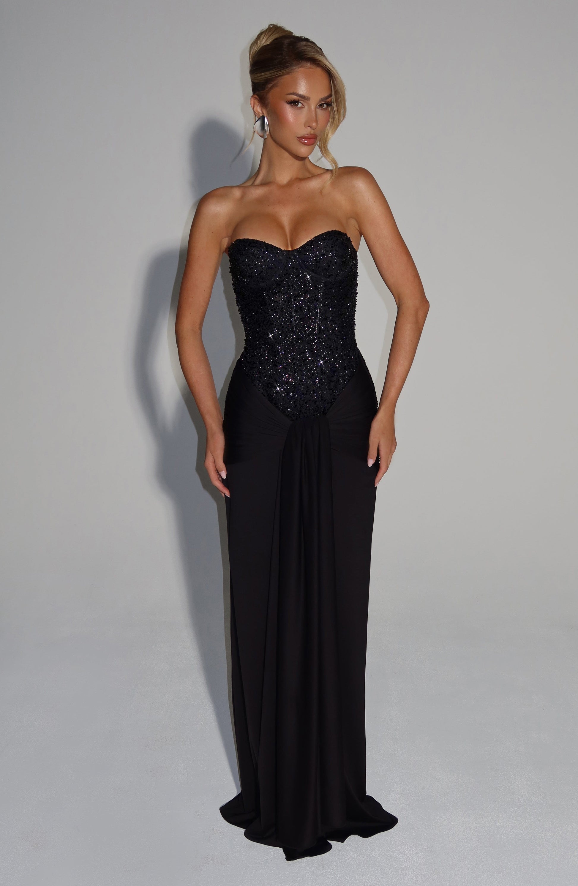 Carina Sequin Embellished Maxi Dress