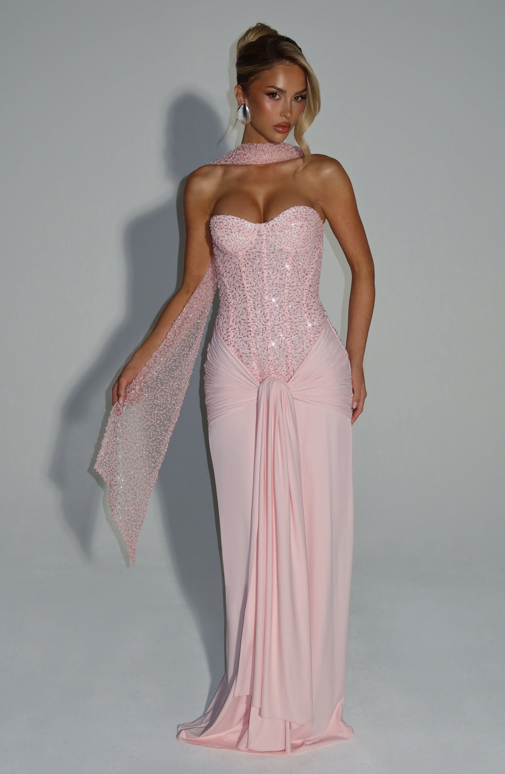 Carina Sequin Embellished Maxi Dress