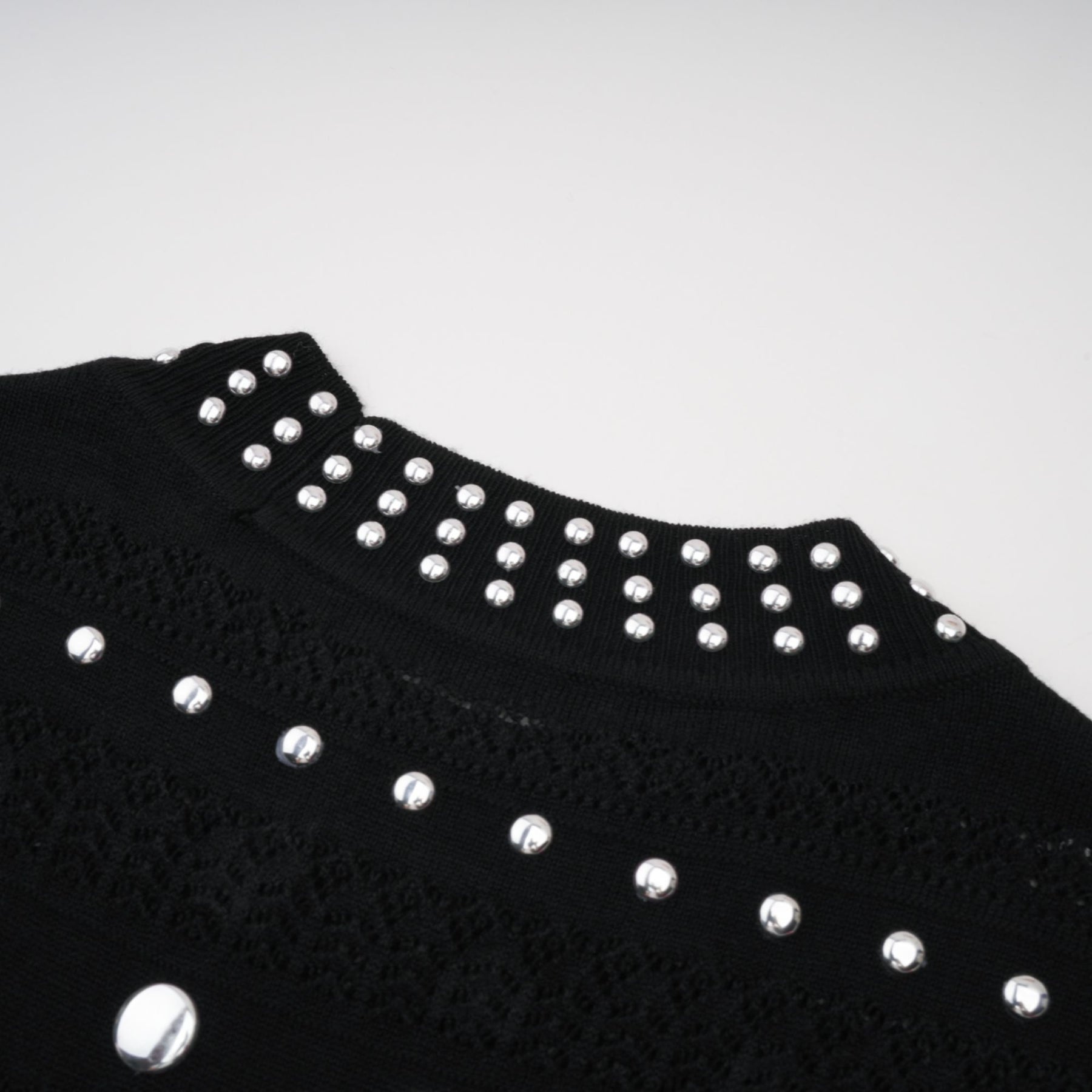 Cinzietta - Crochet Knit Embellished Maxi Dress