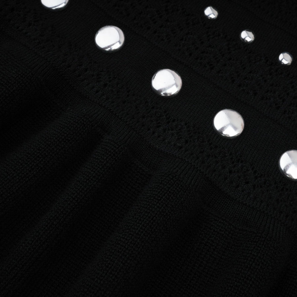 Cinzietta - Crochet Knit Embellished Maxi Dress