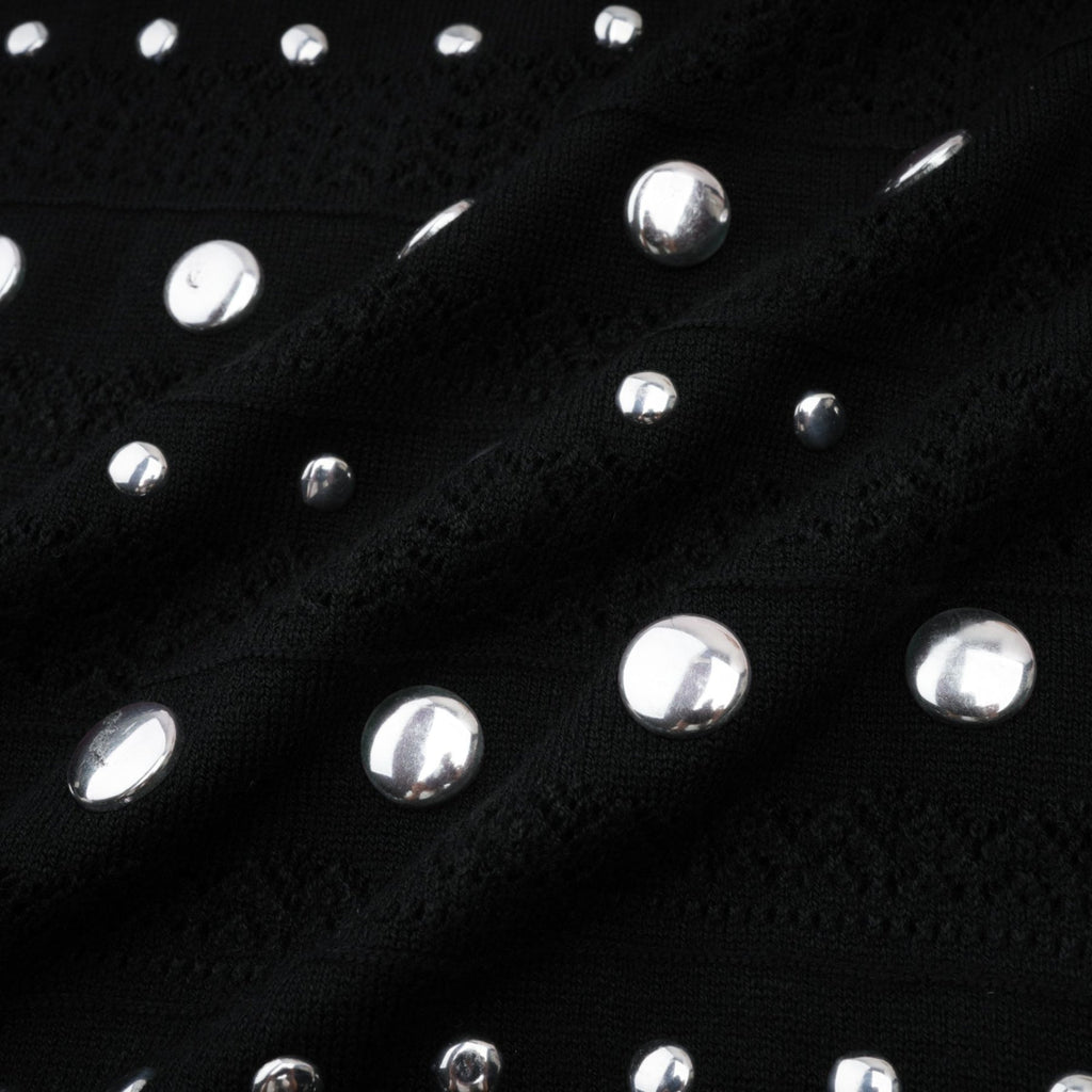 Cinzietta - Crochet Knit Embellished Maxi Dress