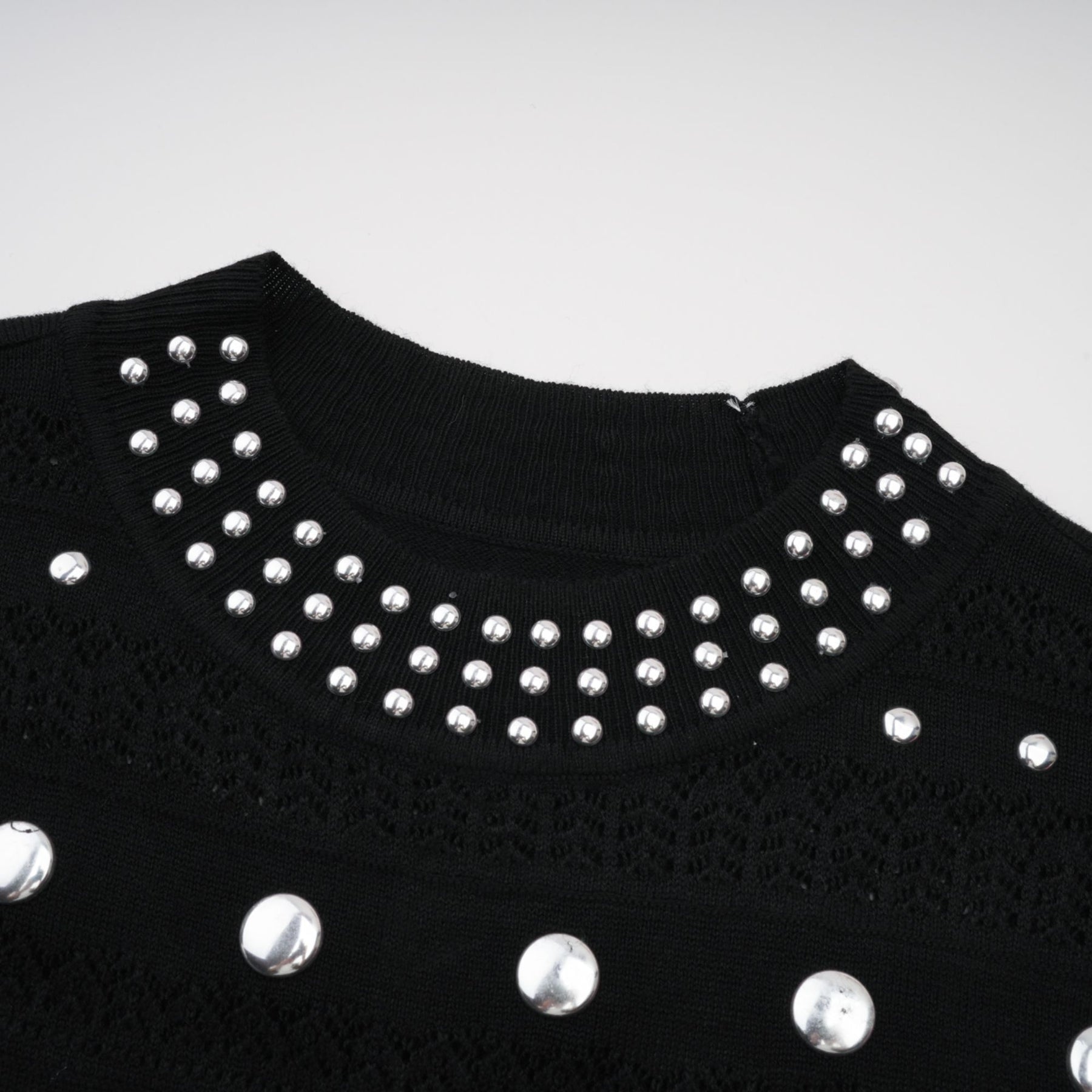 Cinzietta - Crochet Knit Embellished Maxi Dress