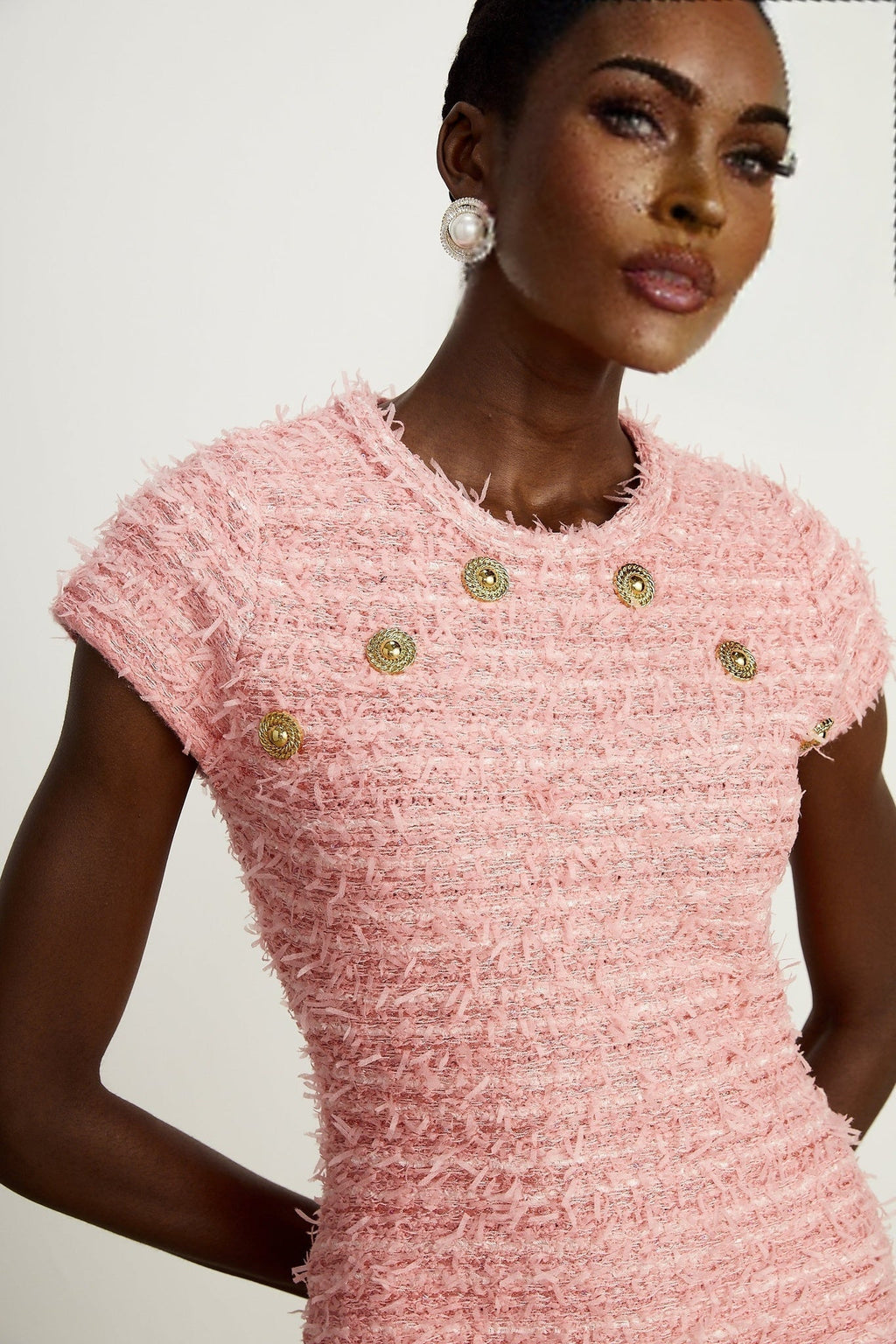 Clara - Fringe Detailing Knitted Mini Dress