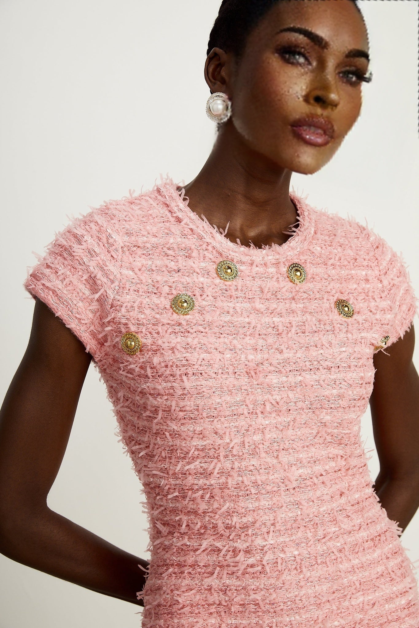 Clara - Fringe Detailing Knitted Mini Dress