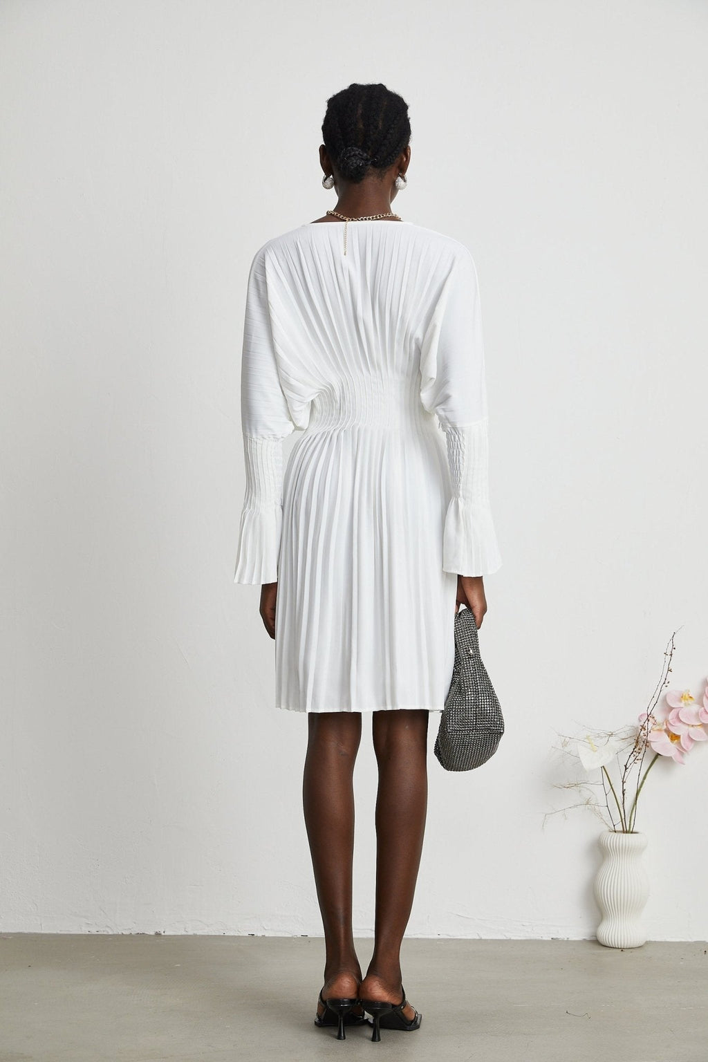 Claudette - Pleated Mini Dress