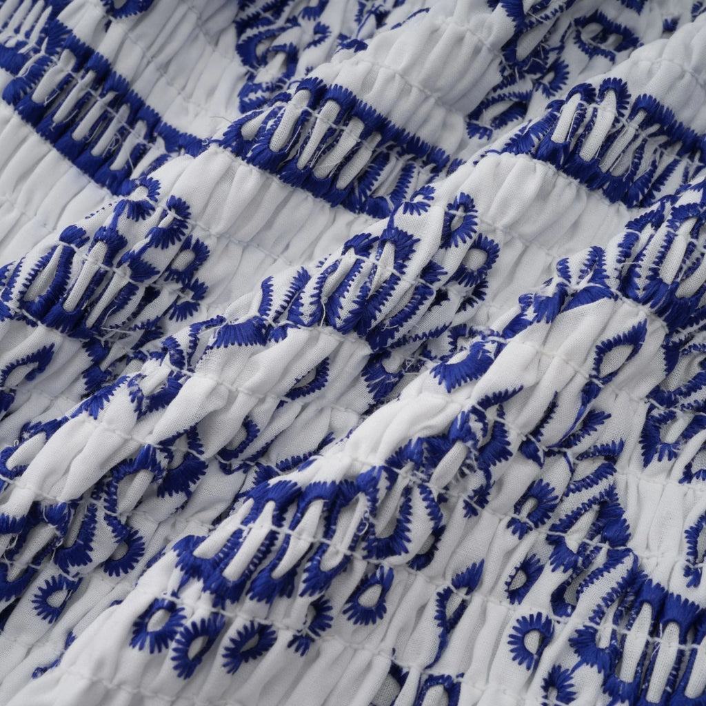 Claudia - Off-Shoulder Broderie Mini Dress