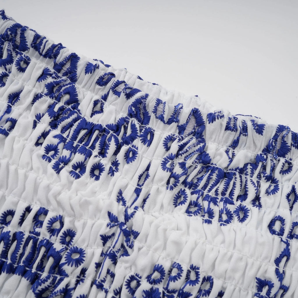 Claudia - Off-Shoulder Broderie Mini Dress