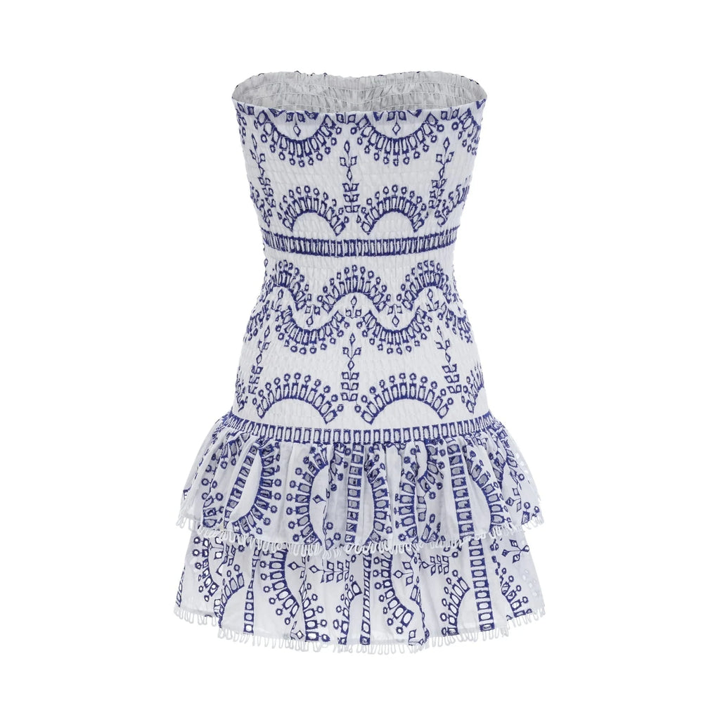 Claudia - Off-Shoulder Broderie Mini Dress