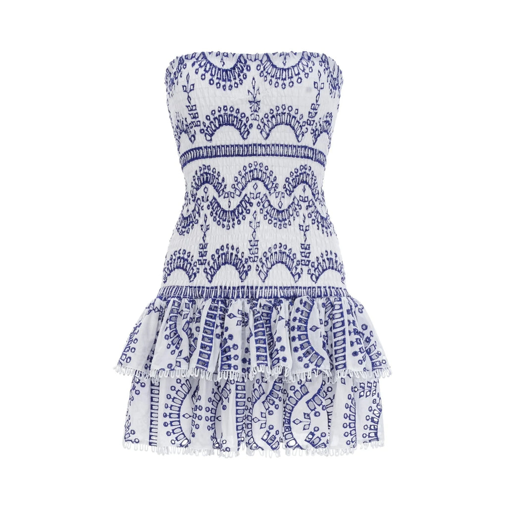 Claudia - Off-Shoulder Broderie Mini Dress