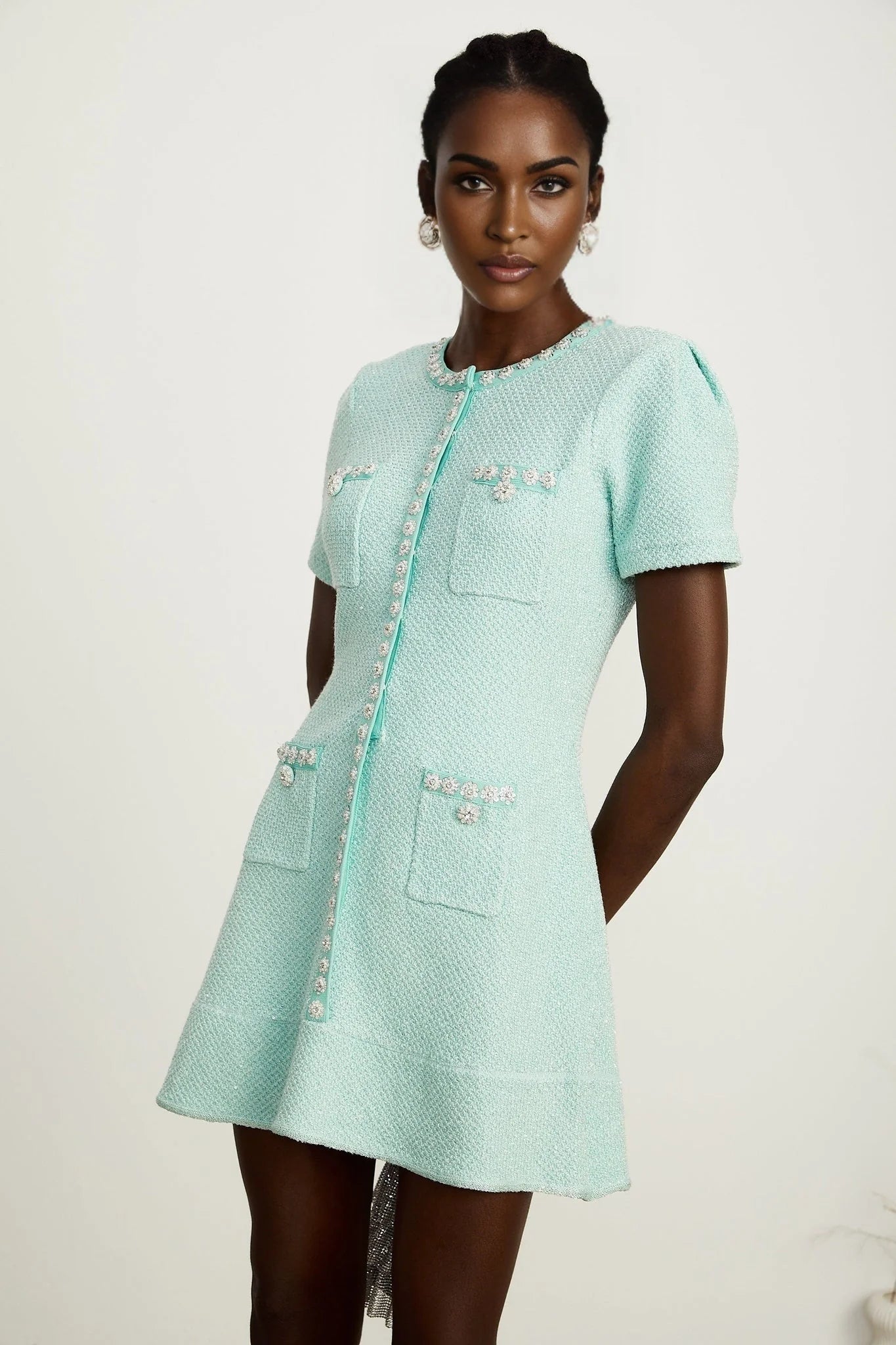 Coraline - Crystal Embellished Mini Dress