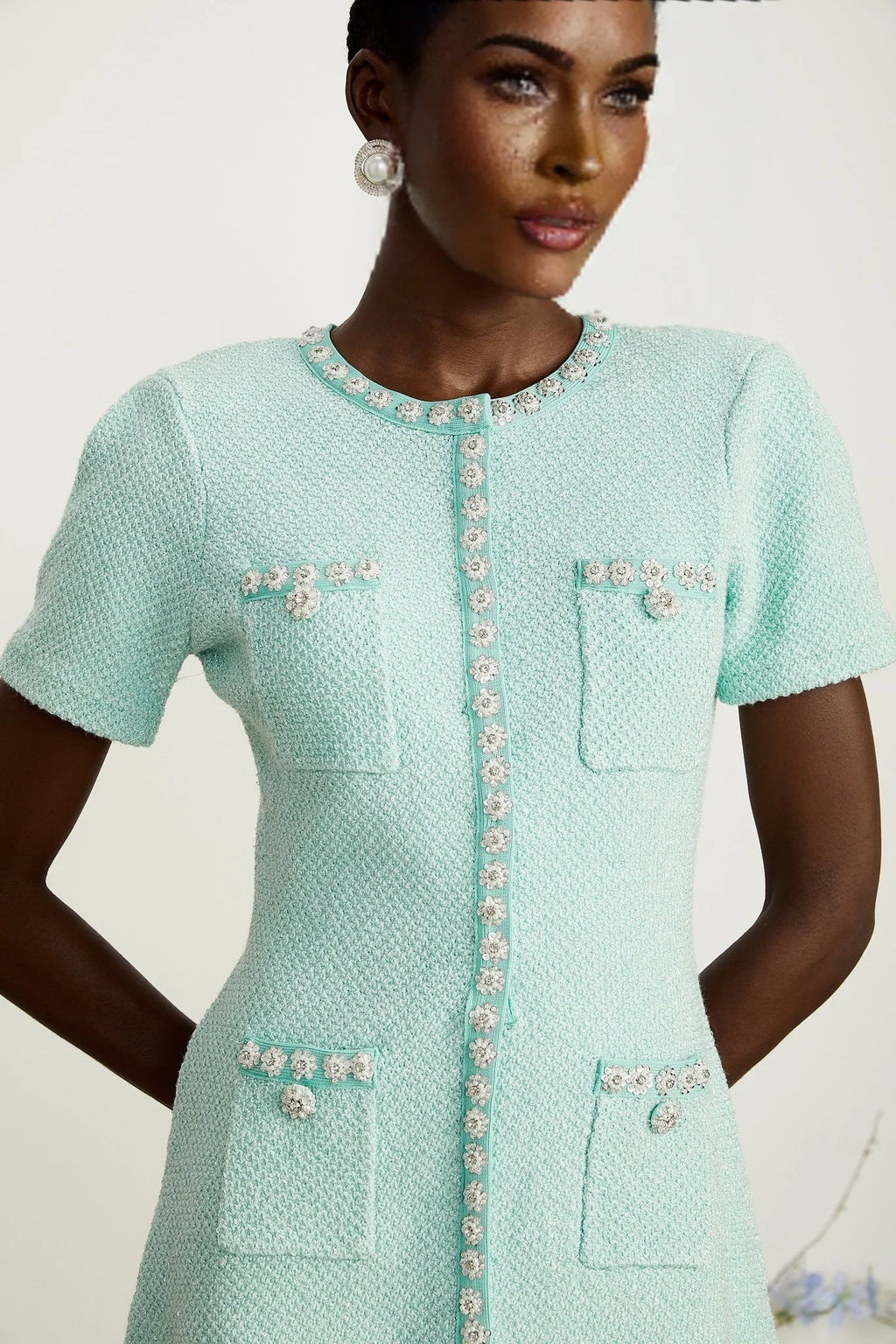 Coraline - Crystal Embellished Mini Dress