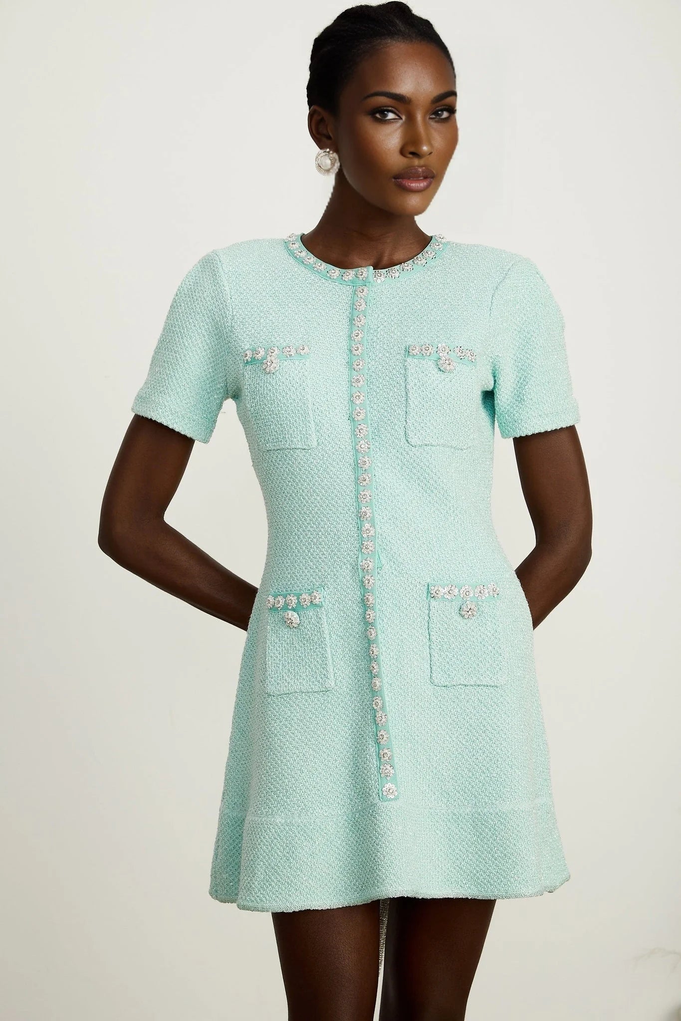 Coraline - Crystal Embellished Mini Dress