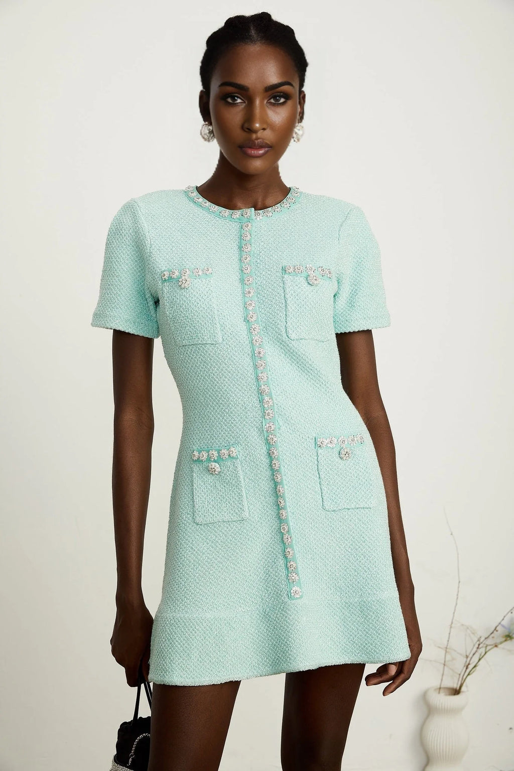 Coraline - Crystal Embellished Mini Dress