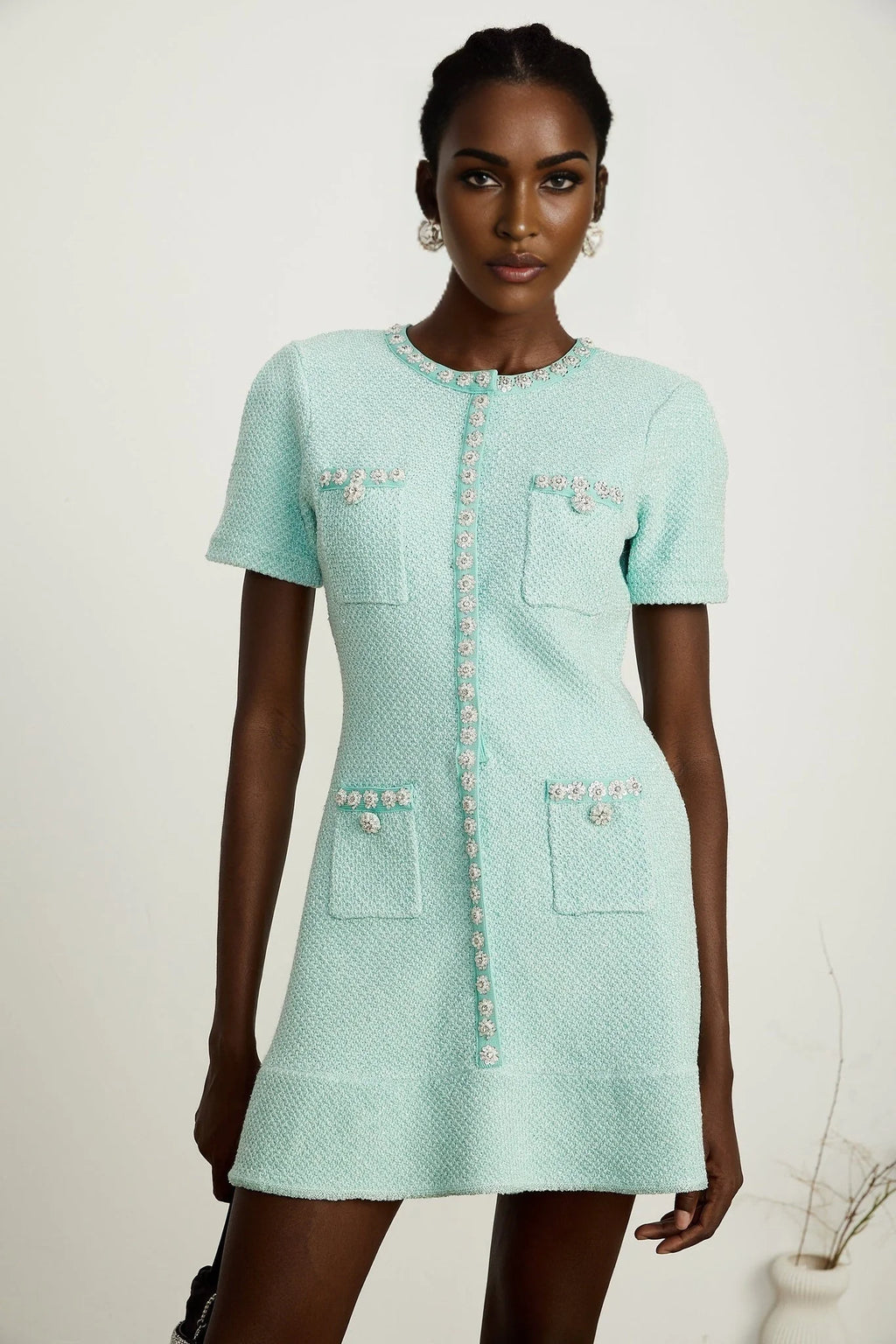 Coraline - Crystal Embellished Mini Dress