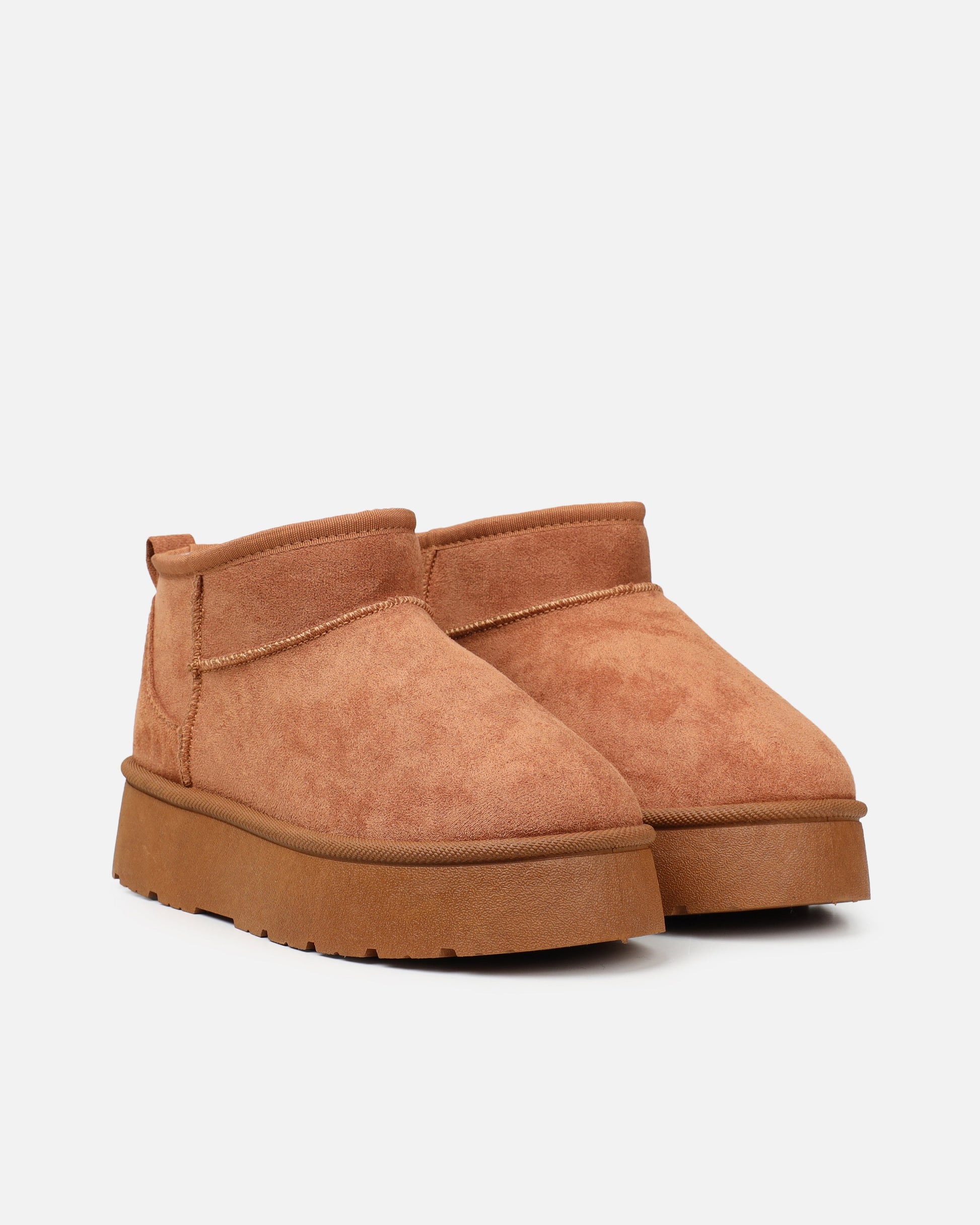 Klara - Tan Faux Suede Boots