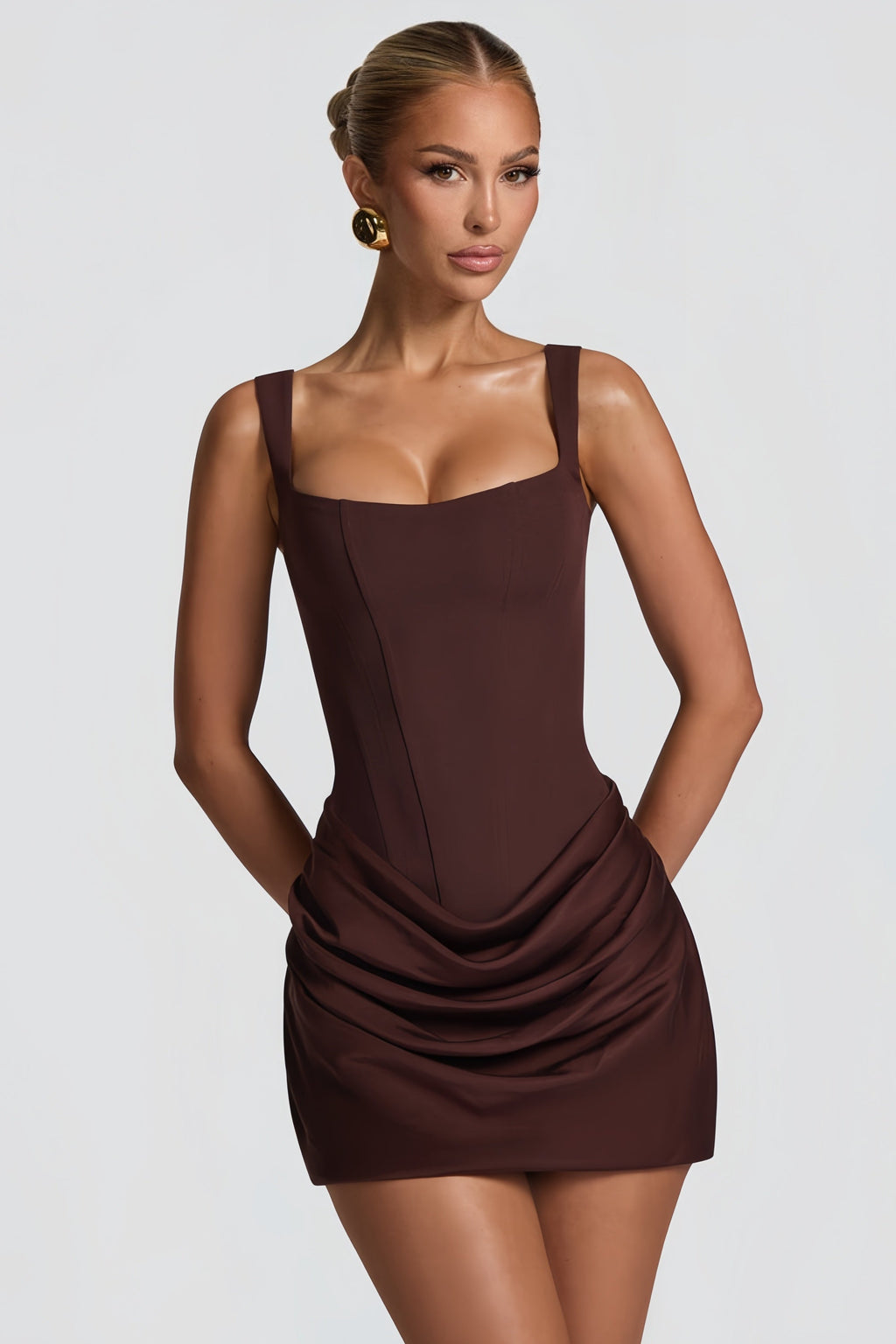 Paulette Sculpted Bodycon Mini Dress