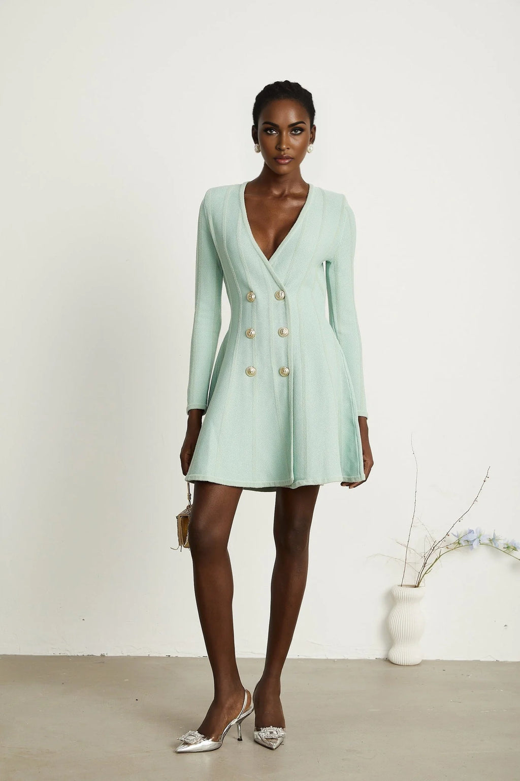 Dayana - Long Sleeve Knitted Mini Dress