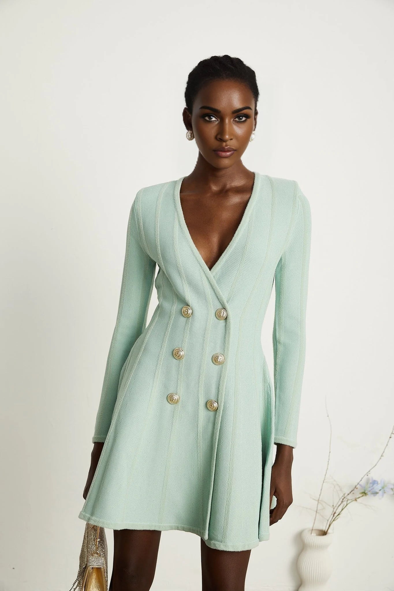 Dayana - Long Sleeve Knitted Mini Dress