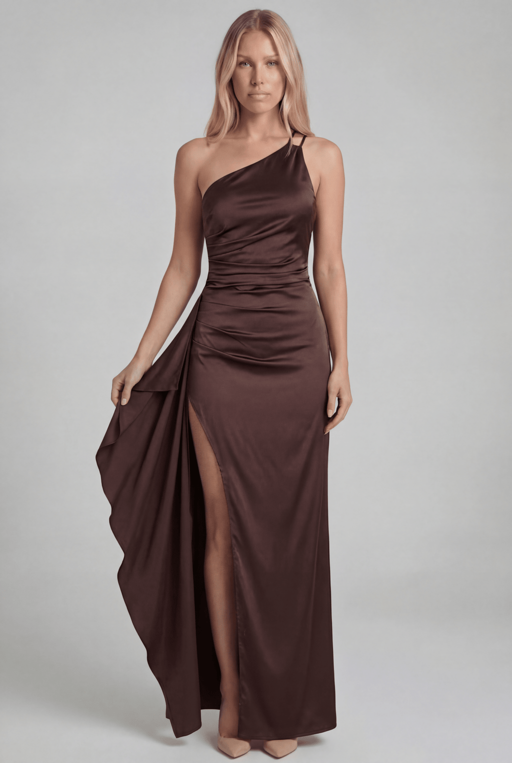 Demi Maxi Dress in Brown