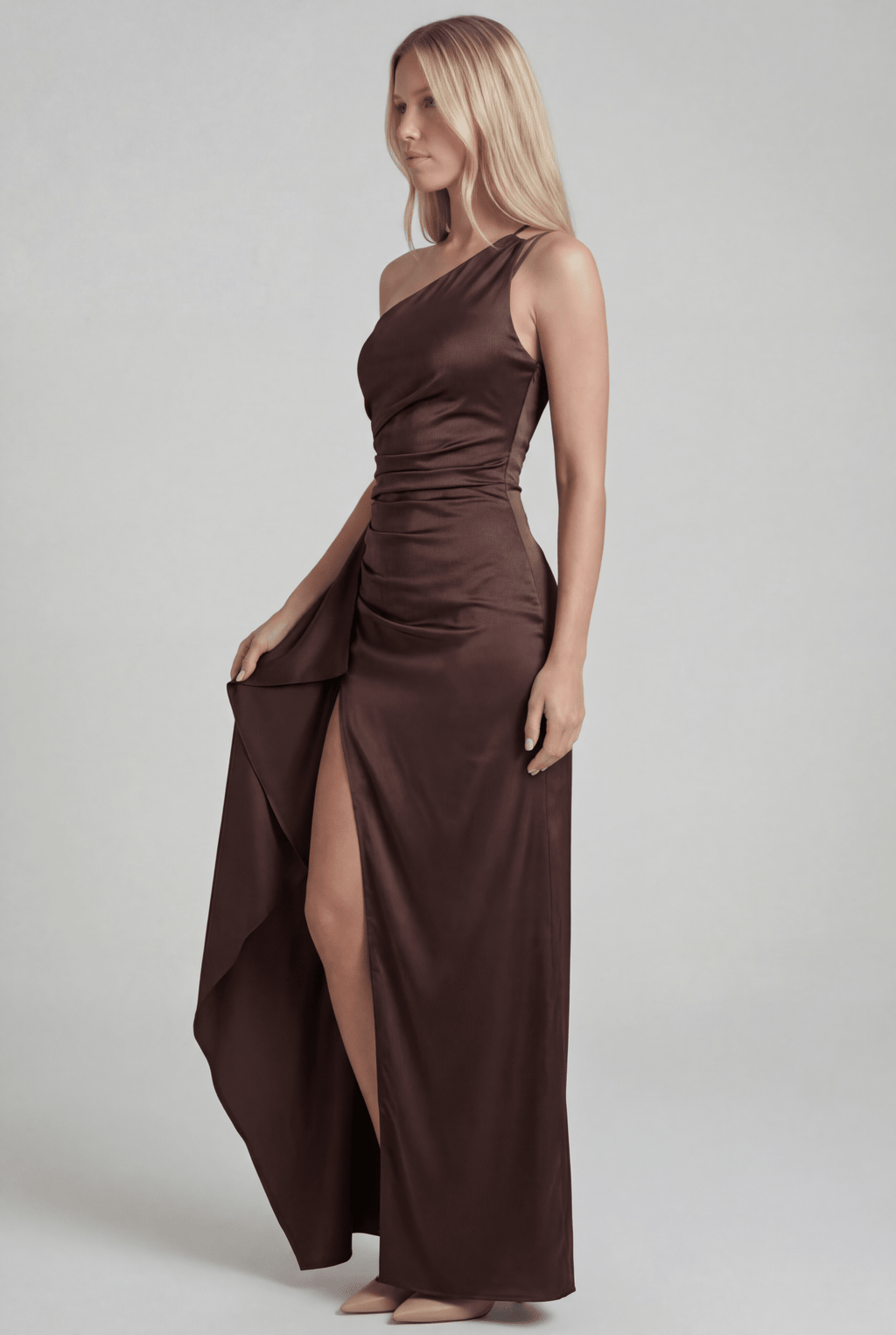 Demi Maxi Dress in Brown