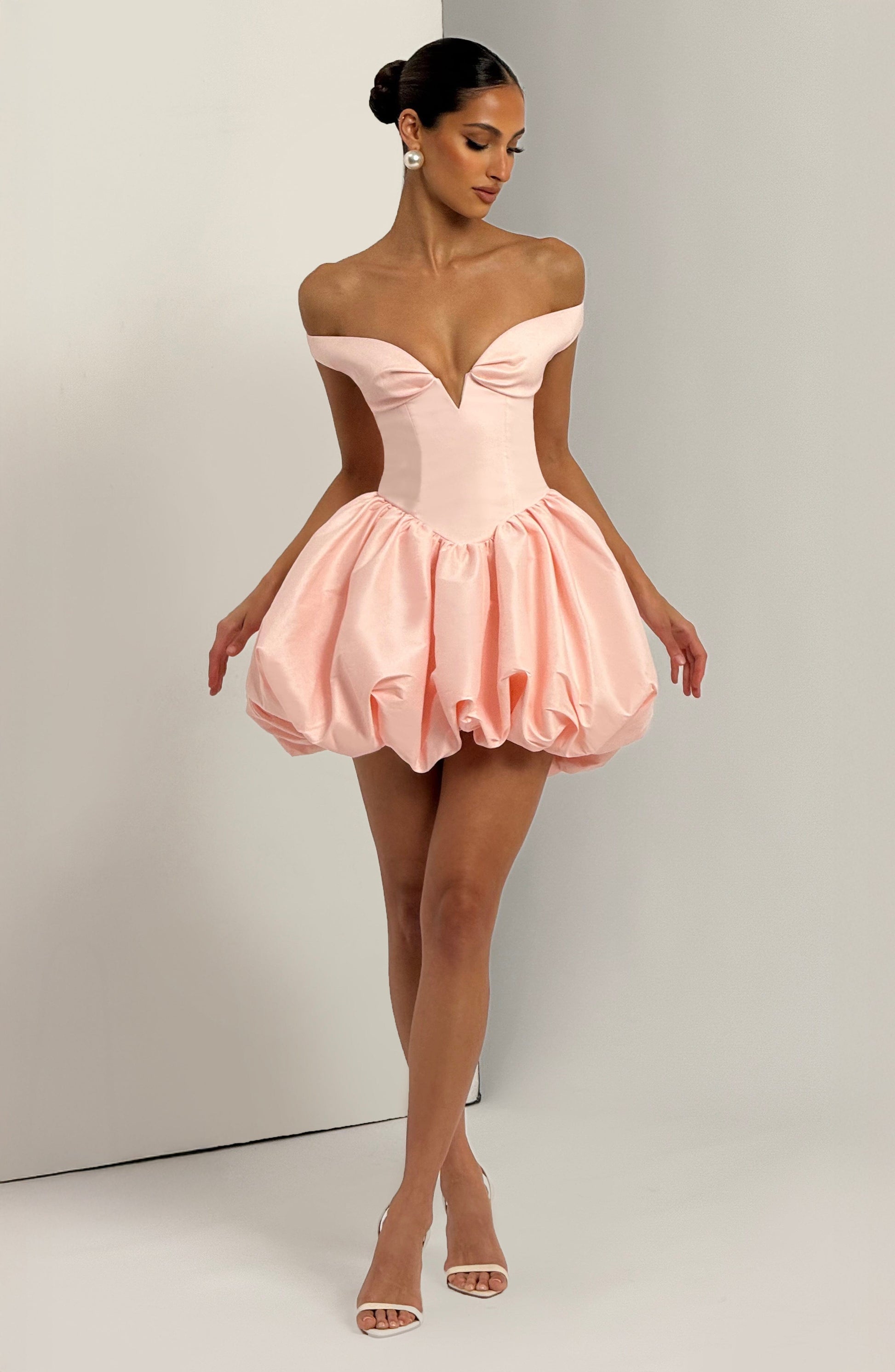 Osanne - Blush Puff Mini Dress