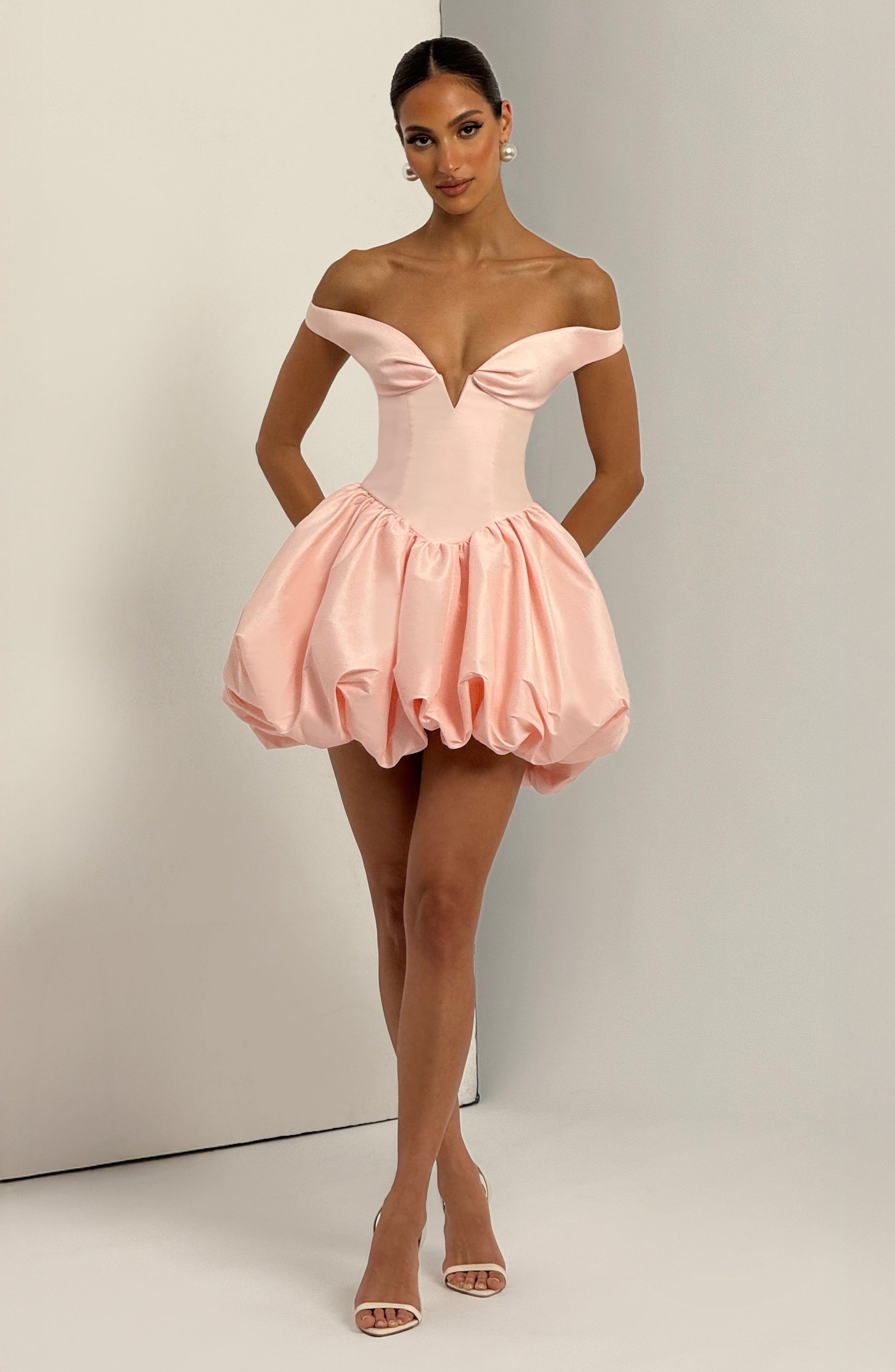 Osanne - Blush Puff Mini Dress