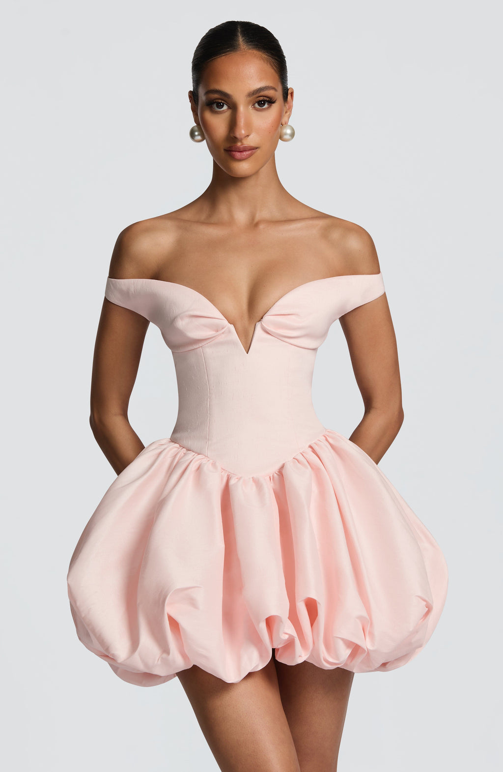 Osanne - Blush Puff Mini Dress