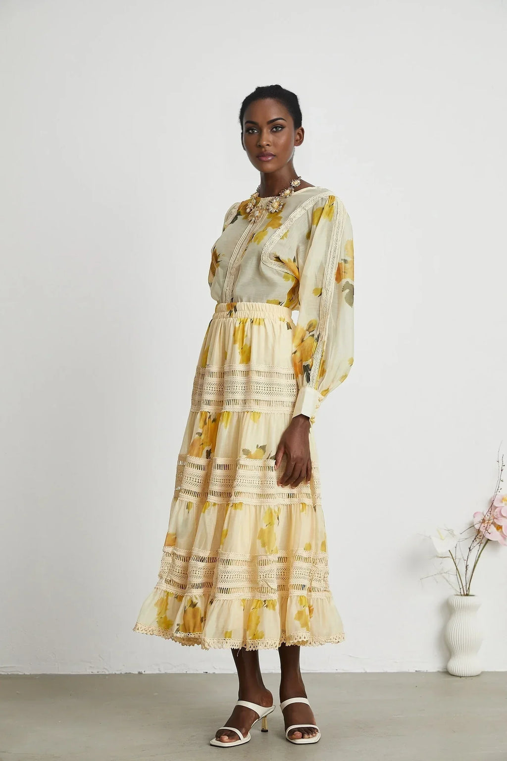 Angelina - Floral Midi Dress