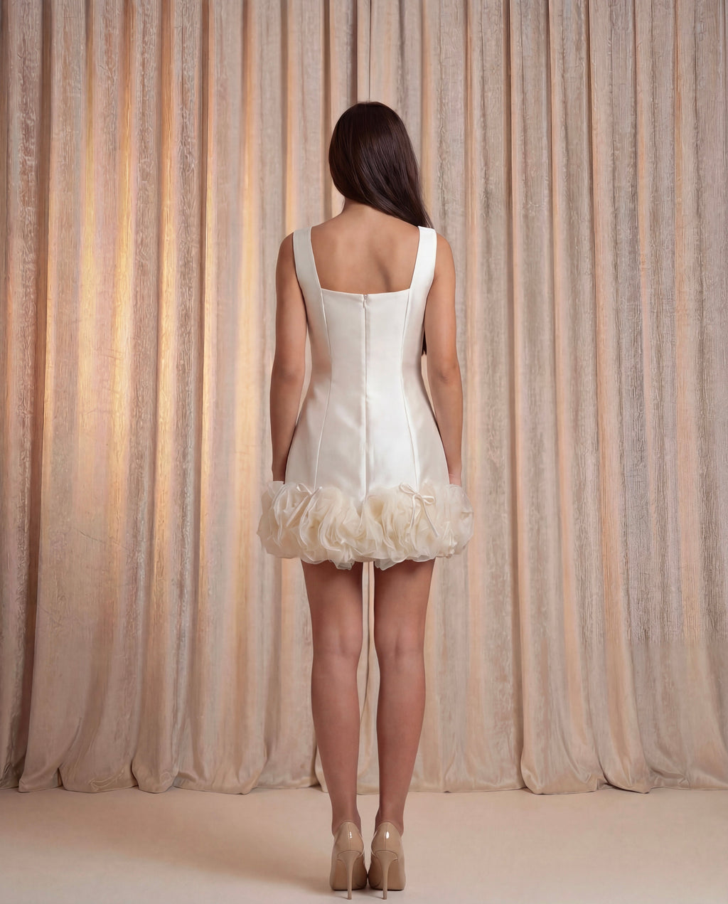 Ivory Bloom Mini Dress