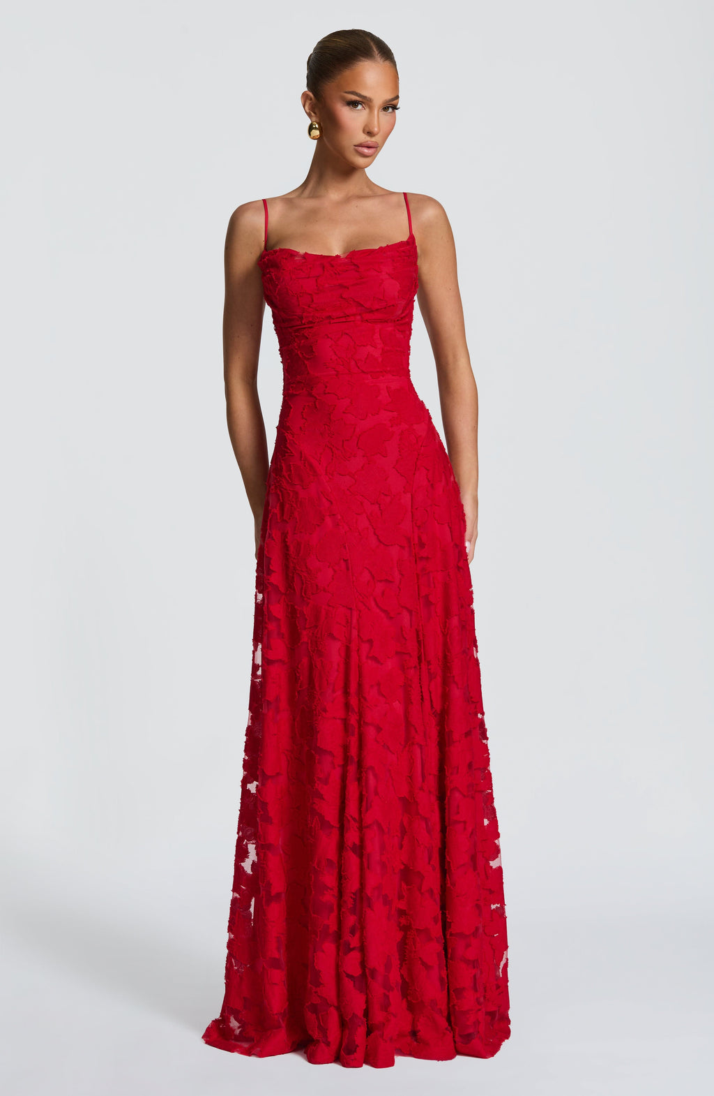 Francis Floral Maxi Dress - Red