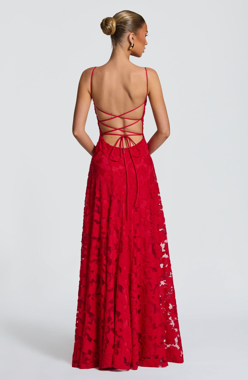 Francis Floral Maxi Dress - Red