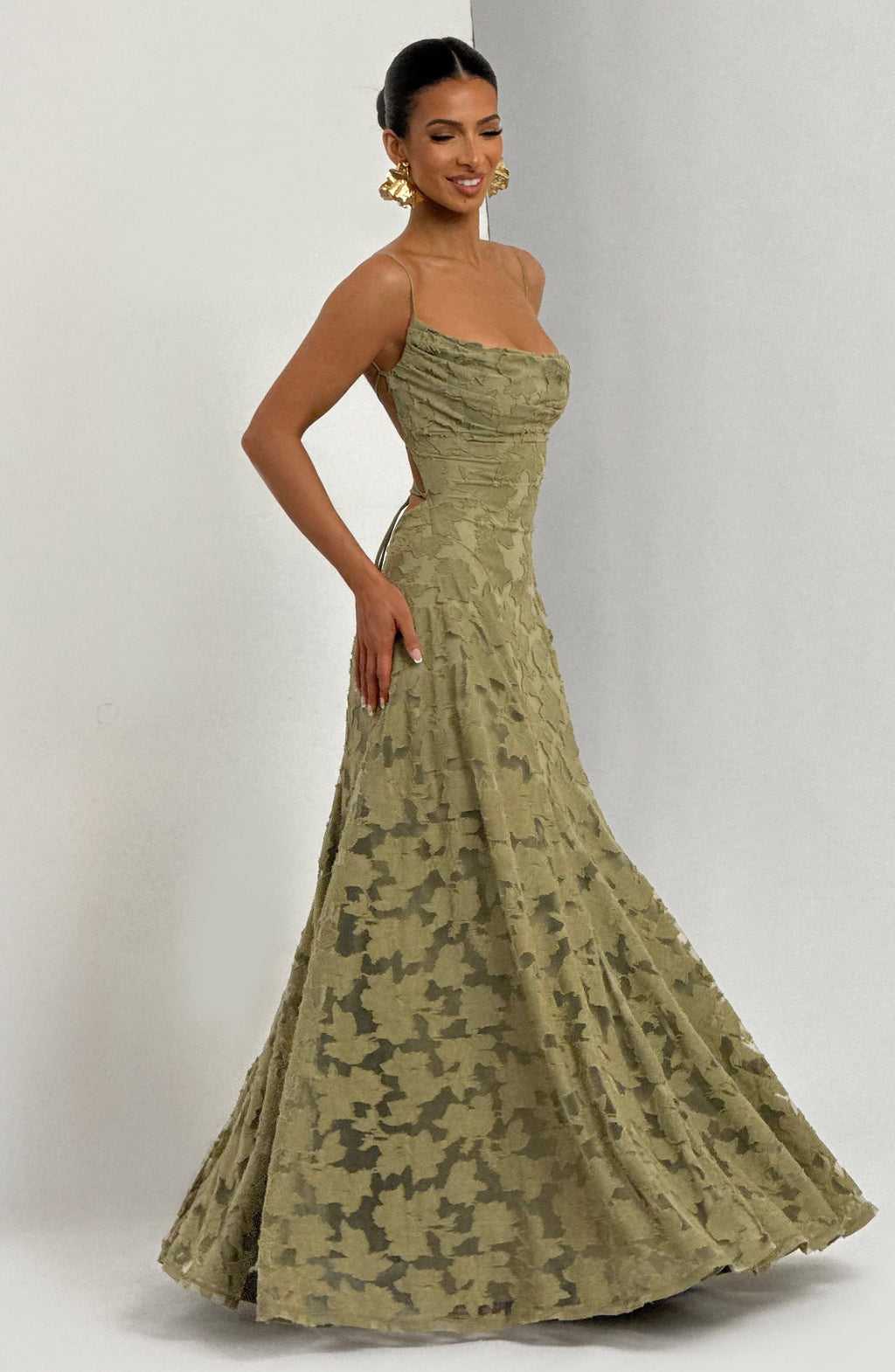 Francis Floral Maxi Dress - Sage
