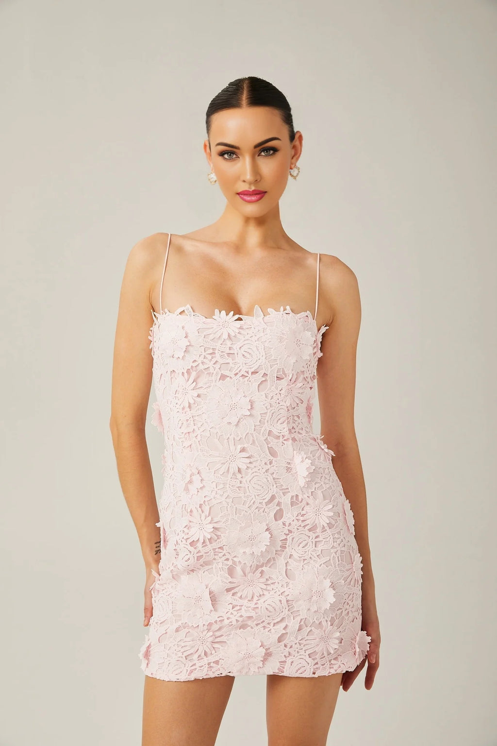 Eliana - Floral-Lace Mini Dress