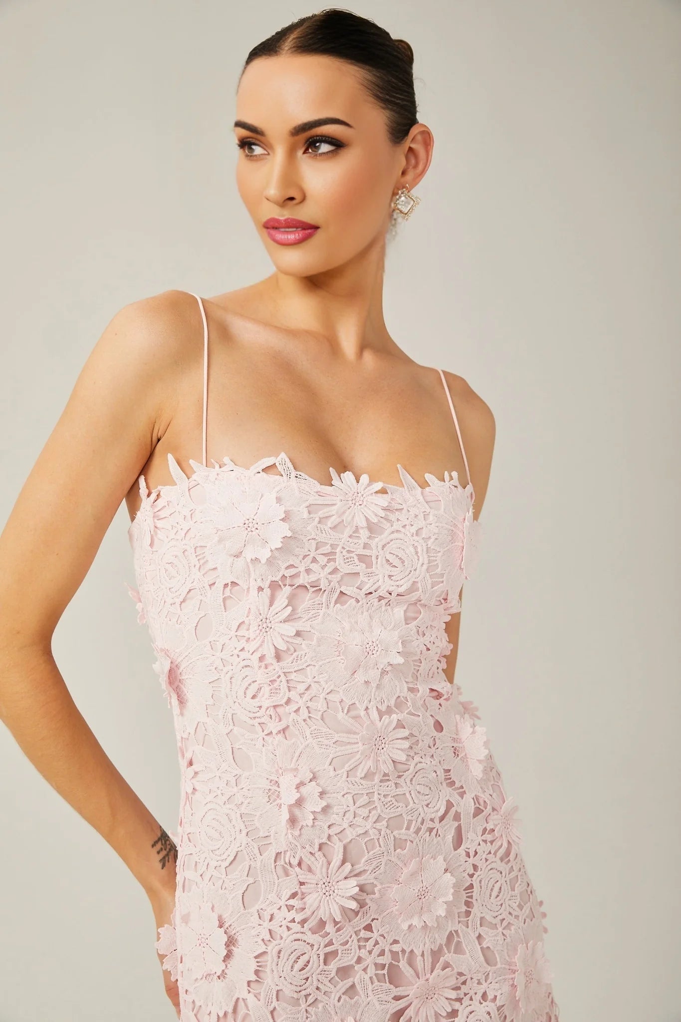 Eliana - Floral-Lace Mini Dress