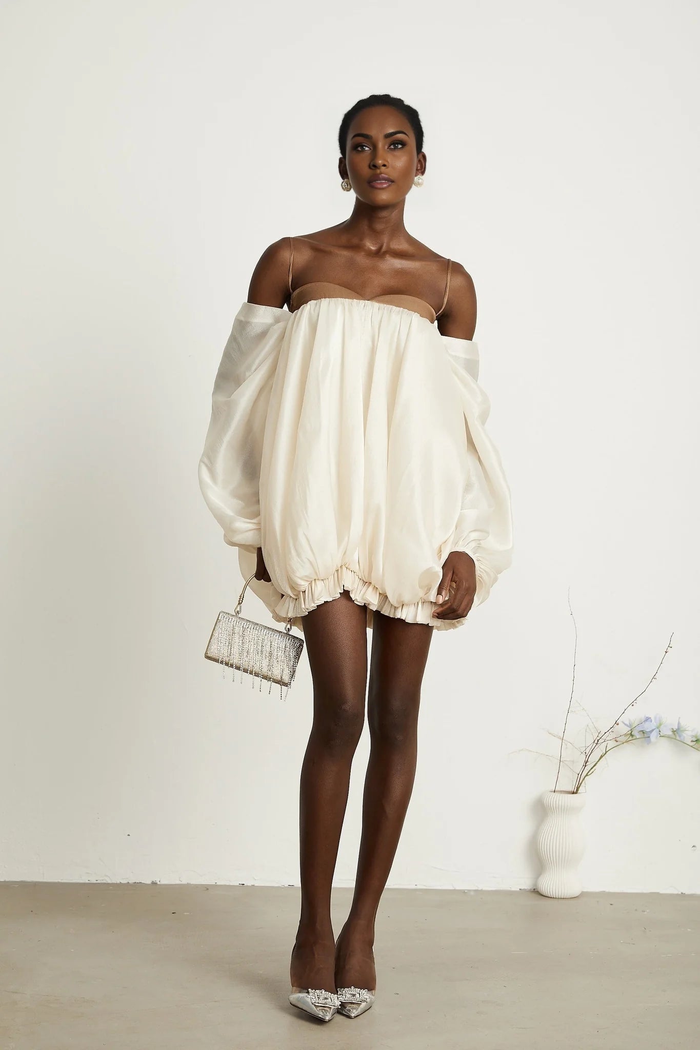 Adalgisa - Pleated Ruffled Mini Dress