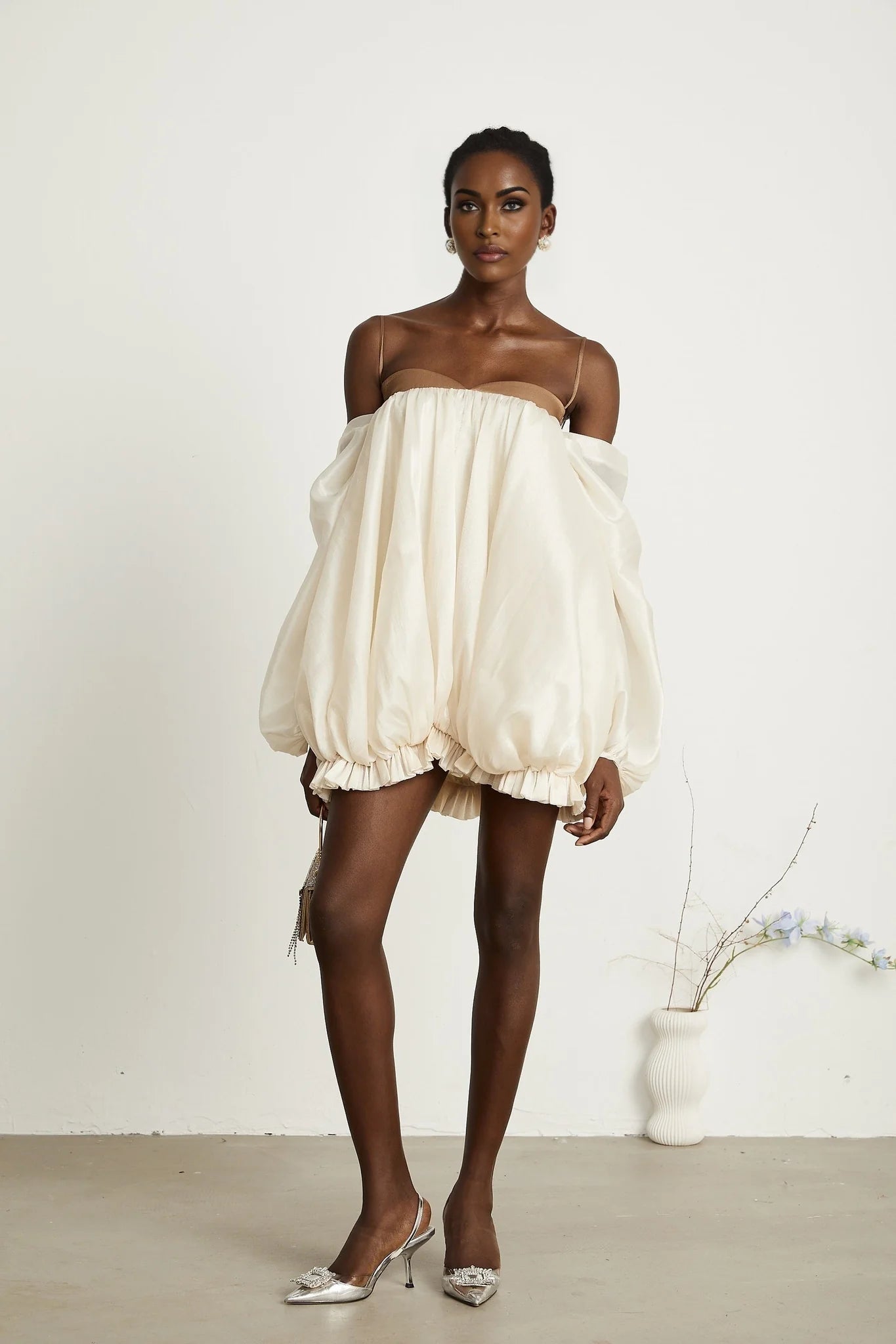 Adalgisa - Pleated Ruffled Mini Dress